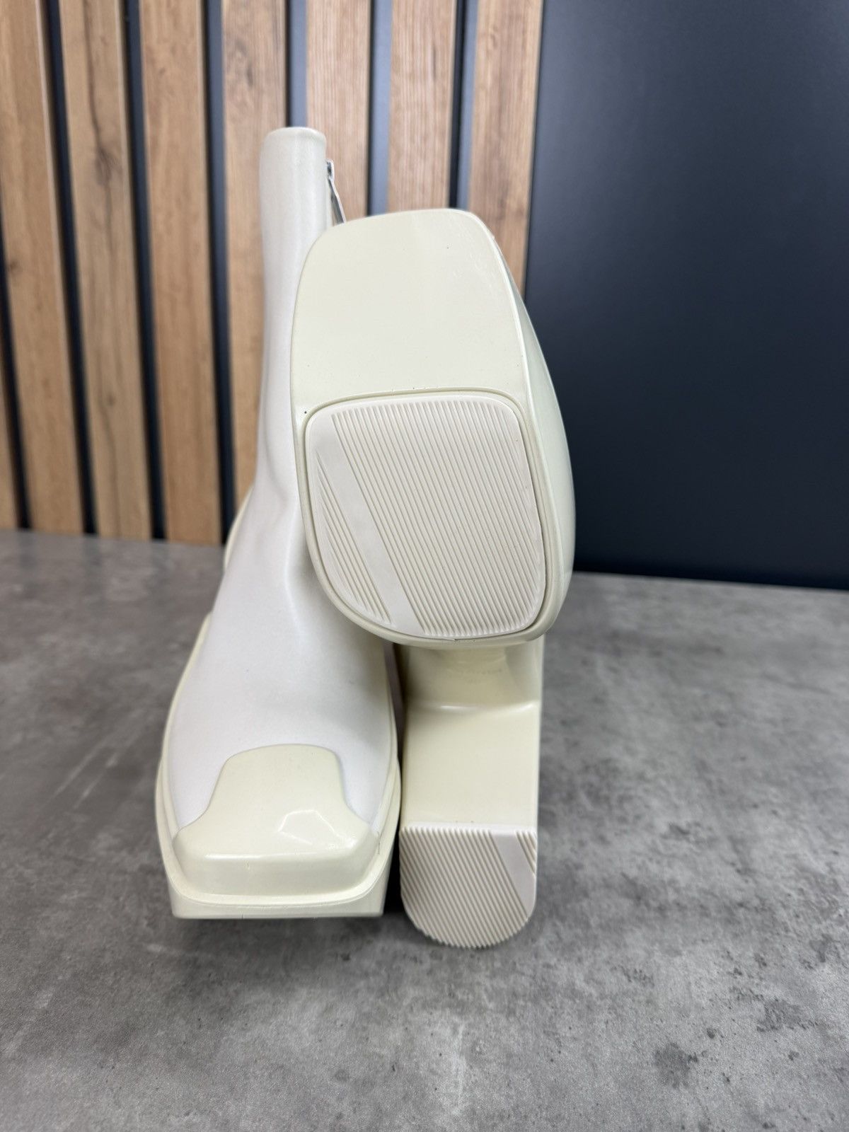 Peter Do at.kollektive x Peter Do Leather Platform Ankle Boots White Size US 10 / IT 40 - 13 Thumbnail
