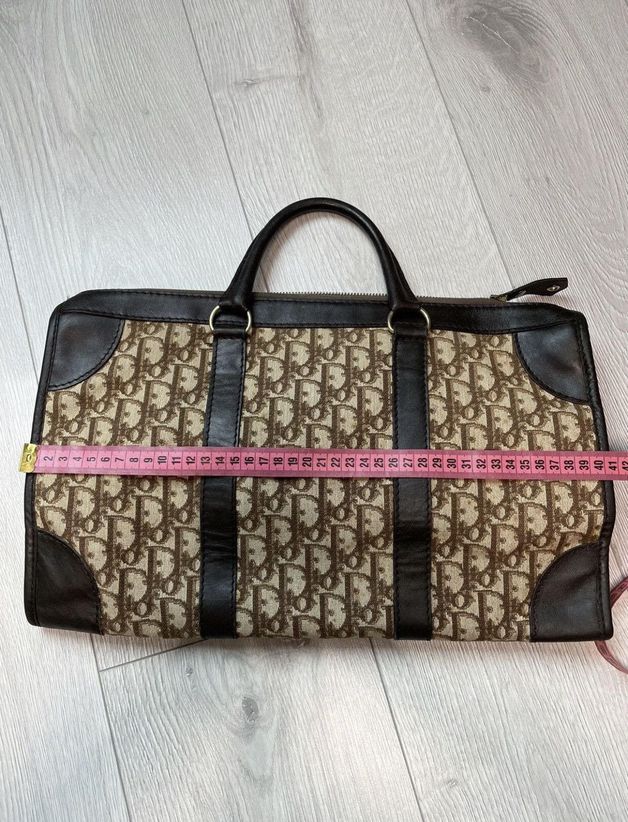 Dior × Vintage Christian Dior 90s vintage travel hand bag Oblique Monogram Size ONE SIZE - 19 Thumbnail