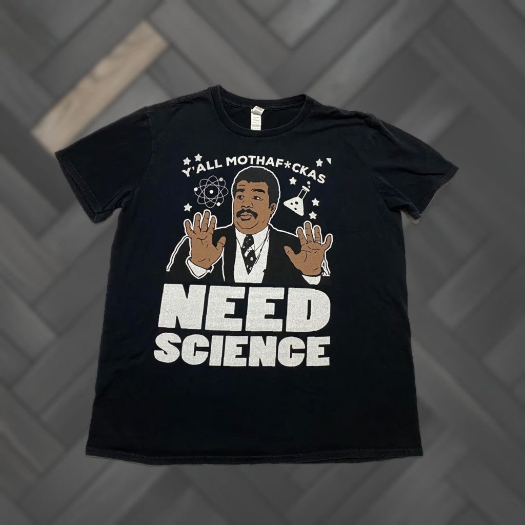 Anvil Funny Science Nerd Y'All Need Science Chemistry Graphic T Shirt Men Large Size L Black Cotton Tee Size US L / EU 52-54 / 3 - 1 Thumbnail