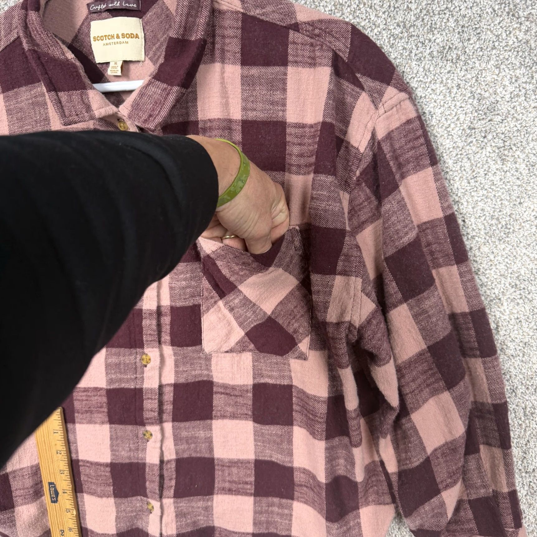 Scotch & Soda Scotch & Soda Button Up Shirt Womens XL Pink Purple Flannel Plaid Cabincore Size XL / US 12-14 / IT 48-50 - 4 Thumbnail