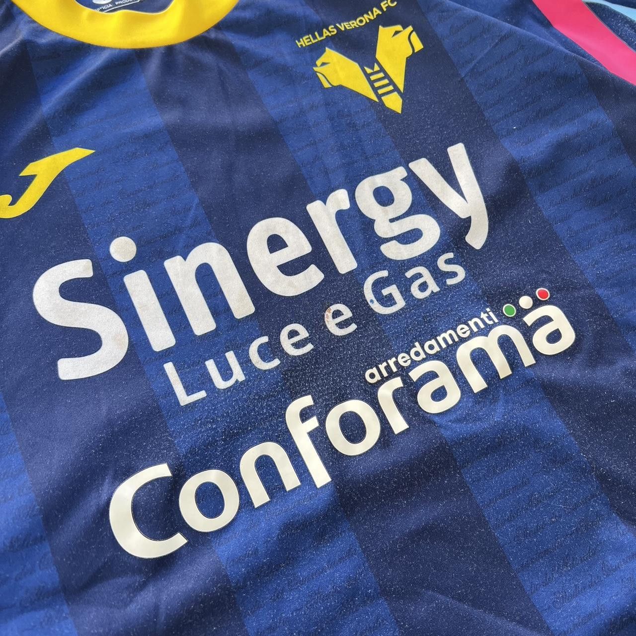 Vintage Macron Hellas Verona Home Football Soccer Jersey Size US M / EU 48-50 / 2 - 5 Thumbnail