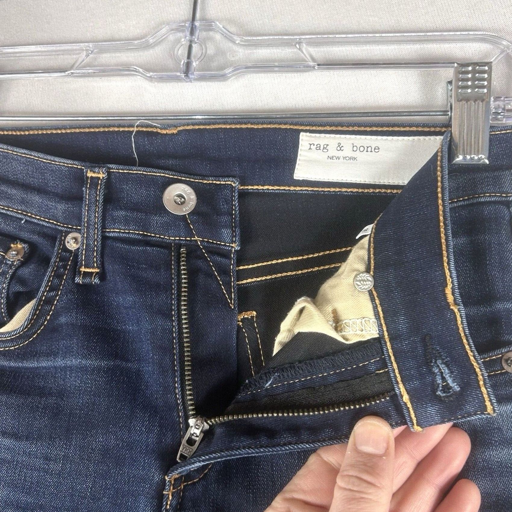 Rag & Bone Rag & Bone Jeans Ankle Skinny Womens 26 Dark Blue Denim 5-Pocket Stretch Slim Size 26" / US 2 / IT 38 - 5 Thumbnail