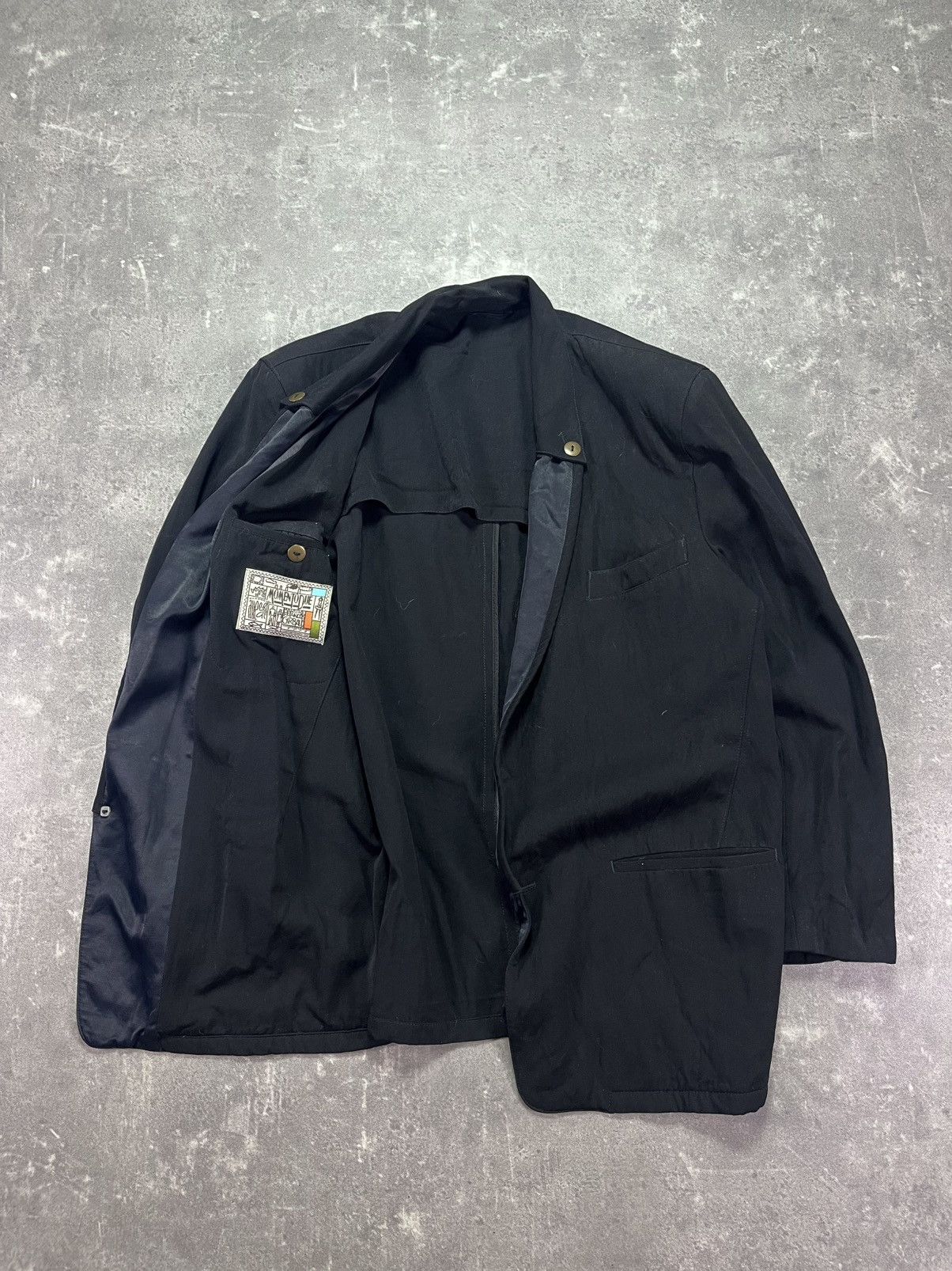 Marithe + Francois Girbaud 80s/90s Marithe Francois Girbaud Momentodue Blazer Jacket 50 Size 40R - 9 Thumbnail