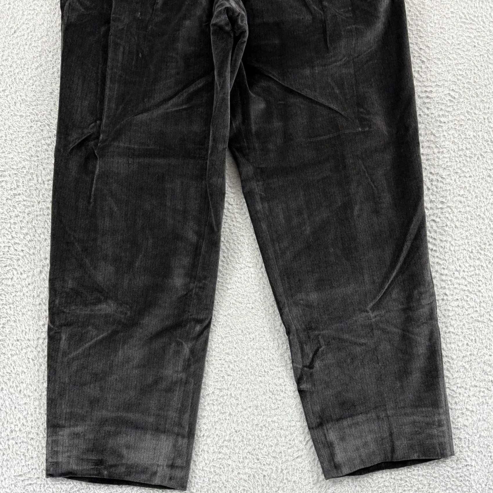 Ermenegildo Zegna VINTAGE Ermenegildo Zegna Pants Mens 36x31 Black Velvet High Rise Classic Fit Trousers Size US 36 / EU 52 - 2 Thumbnail