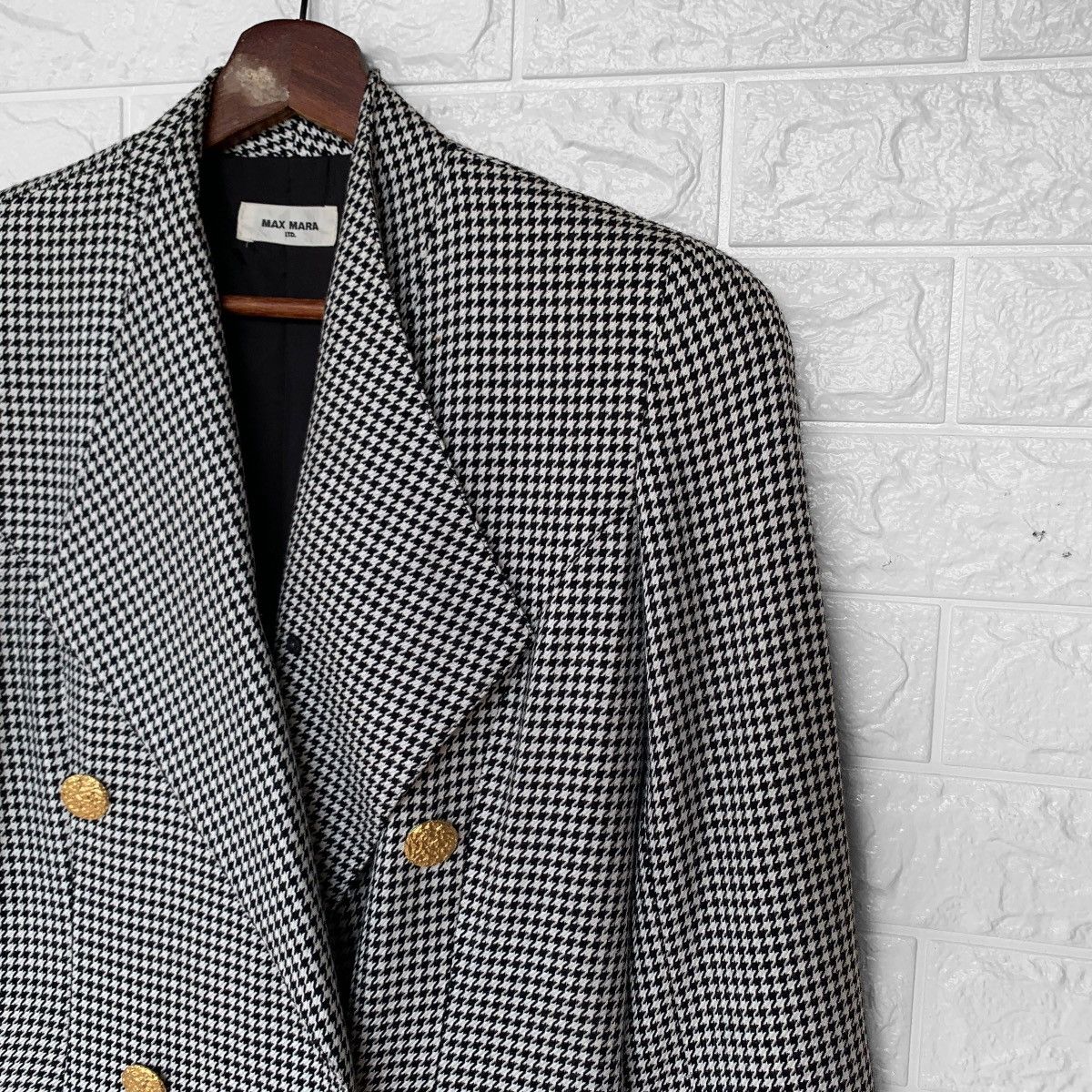 Max Mara Max Mara Checked Wool Long Coat Double Breasted Size S / US 4 / IT 40 - 11 Thumbnail