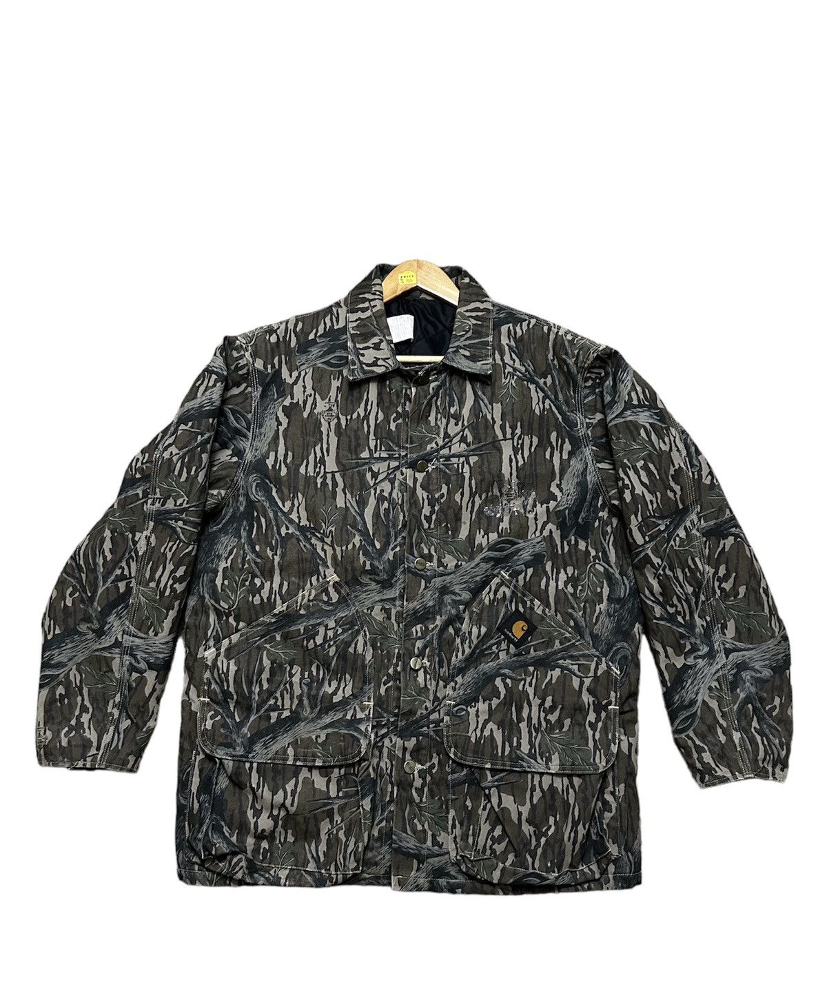 Image of Vintage 80's Carhartt Mossy Oak Tree Stand Camo Jacket, Men's (Size XL)