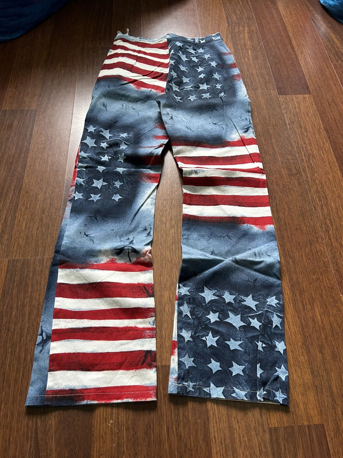 Japanese Brand Vintage American Flag Overprinted Women Jeans Streetwear Y2K Size 30" / US 8 / IT 44 - 11 Thumbnail