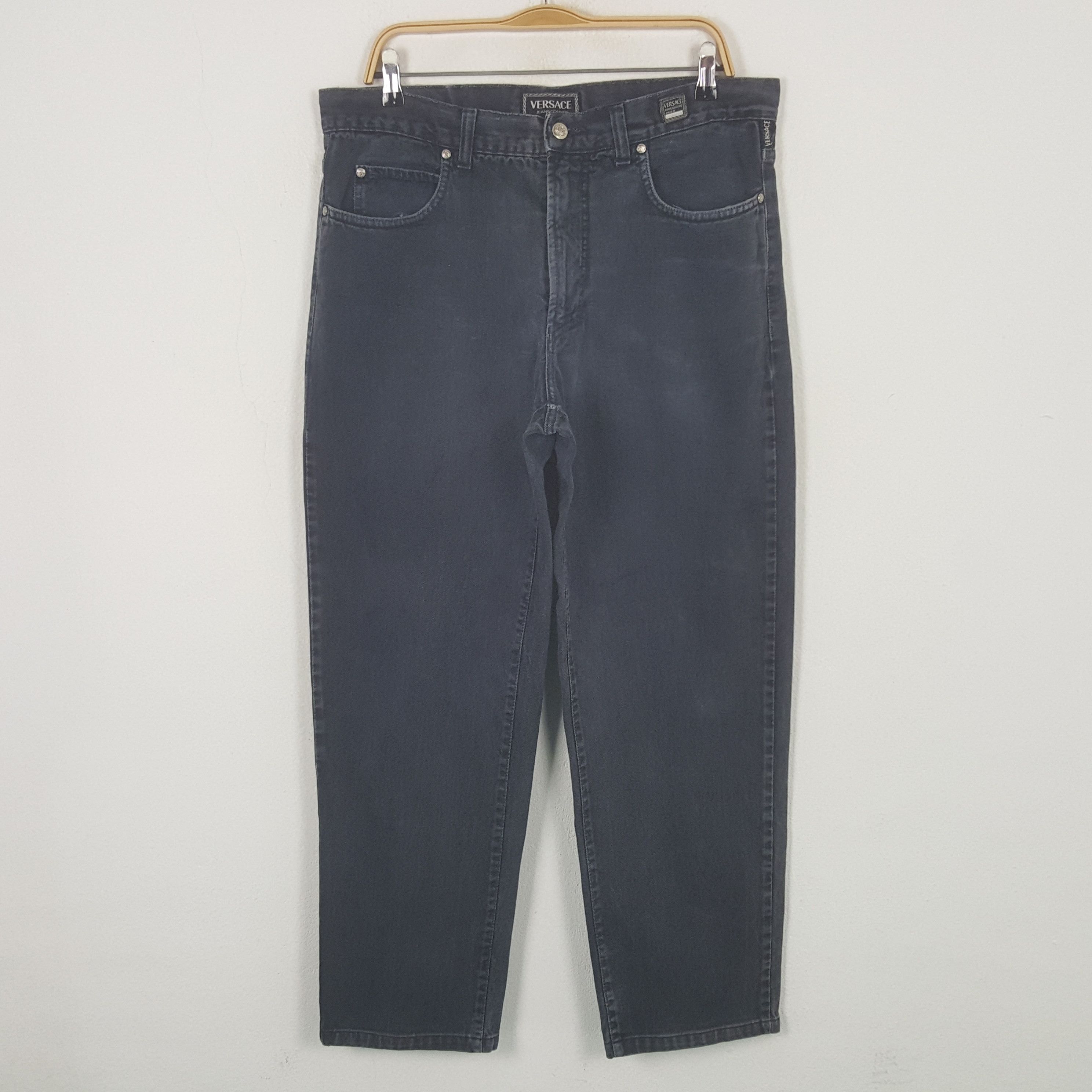 Versace Vintage Versace Jeans Couture Black Jeans Size US 36 / EU 52 - 1 Thumbnail