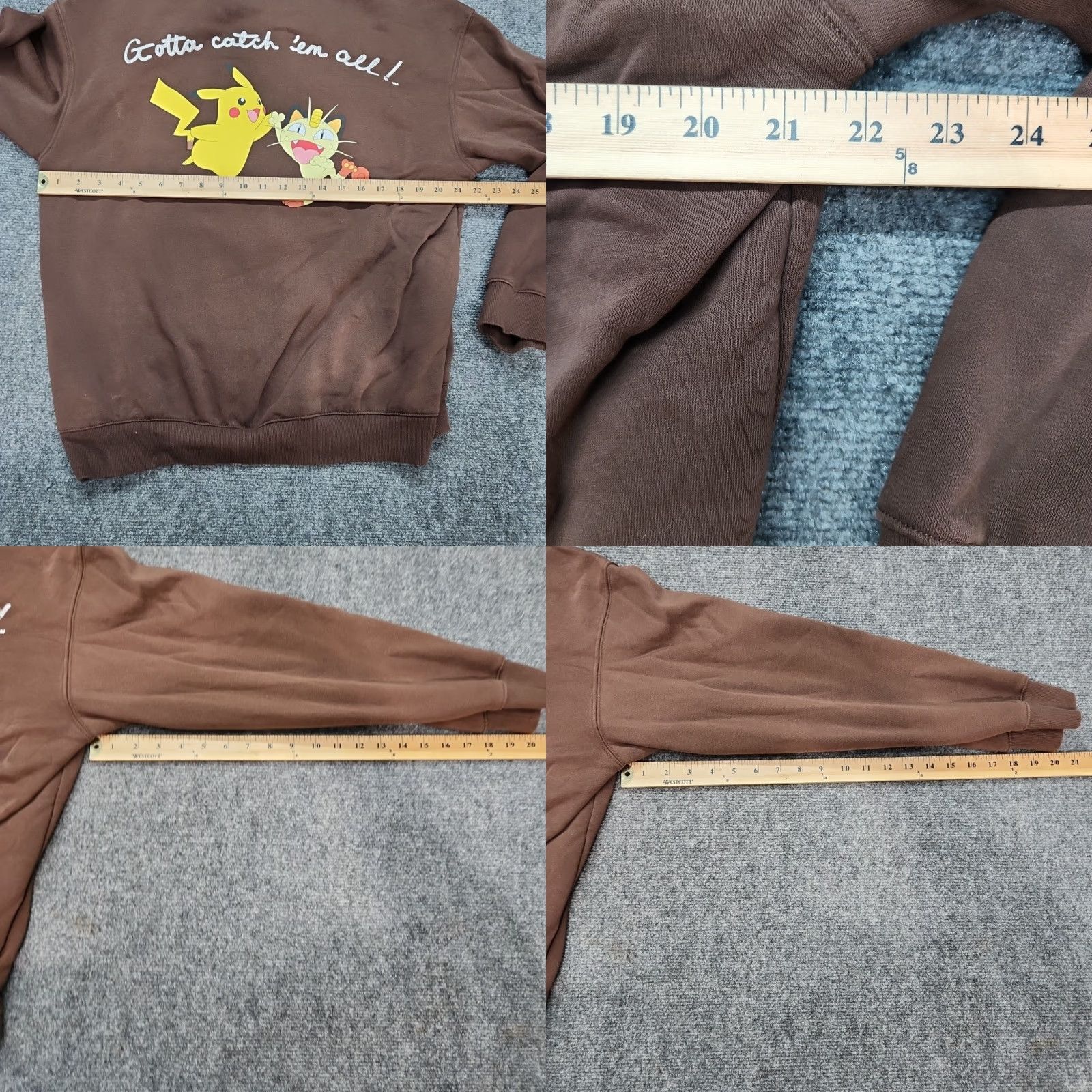 Vintage Pokemon Gotta Catch Em All Men Large Brown Loose Fit Embroidered Sweater Size US L / EU 52-54 / 3 - 9 Thumbnail