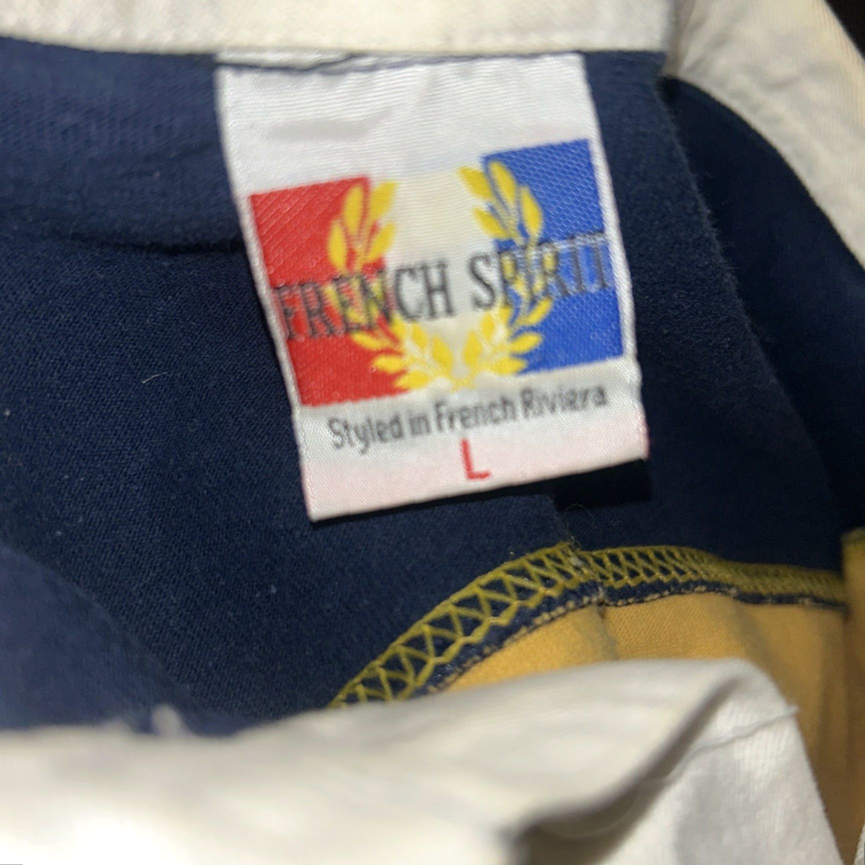 Vintage Collegiate Rugby Shirt Men L 100% Cotton USA Spirit Bkue And Gold Polo University Collegiate Style Size US L / EU 52-54 / 3 - 6 Thumbnail