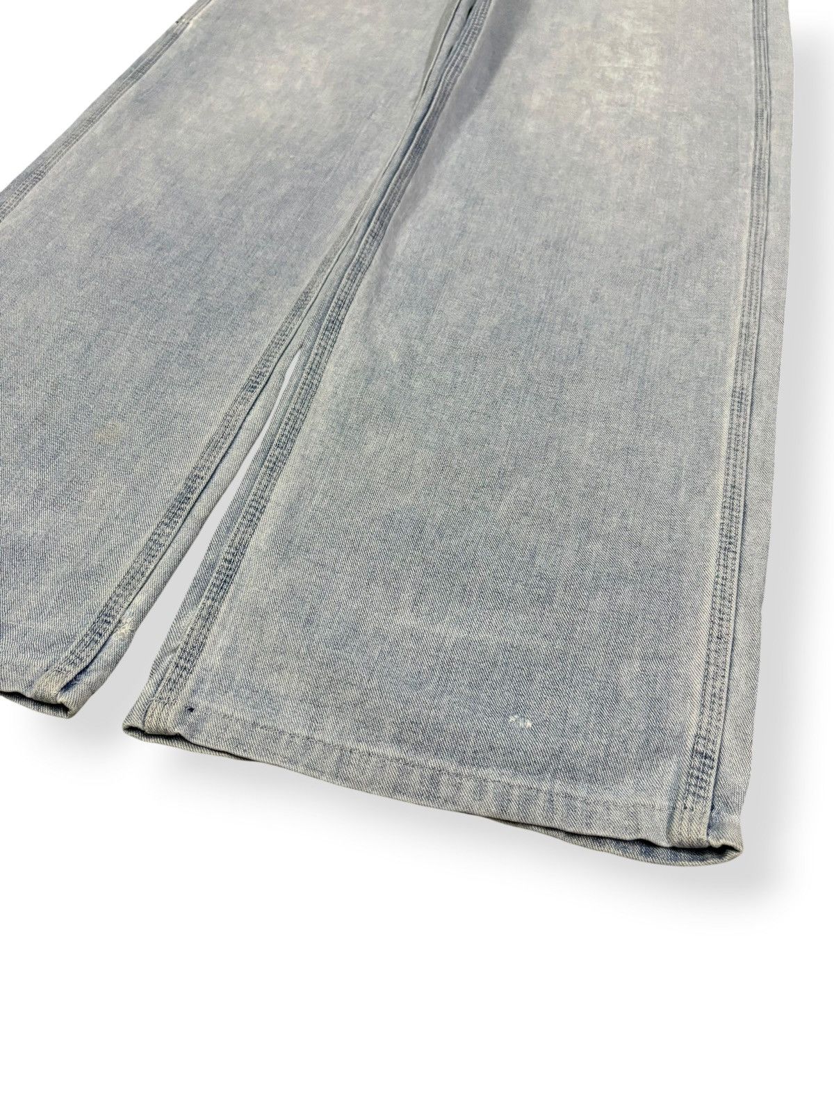 Issey Miyake × Lee Vintage 90s Lee Light Blue Wash Baggy Ripped Carpenter Jeans Size US 30 / EU 46 - 7 Thumbnail