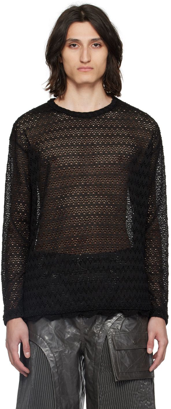 Andersson Bell Black Flower Crewneck Sweater Size US S / EU 44-46 / 1 - 1 Thumbnail
