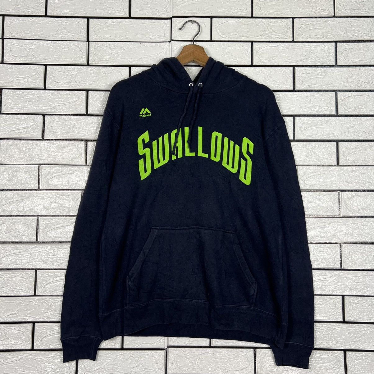 Majestic SWALLOWS Big Logo Pullover Hoodie Sweatshirt #4308-C195 Size US L / EU 52-54 / 3 - 8 Thumbnail