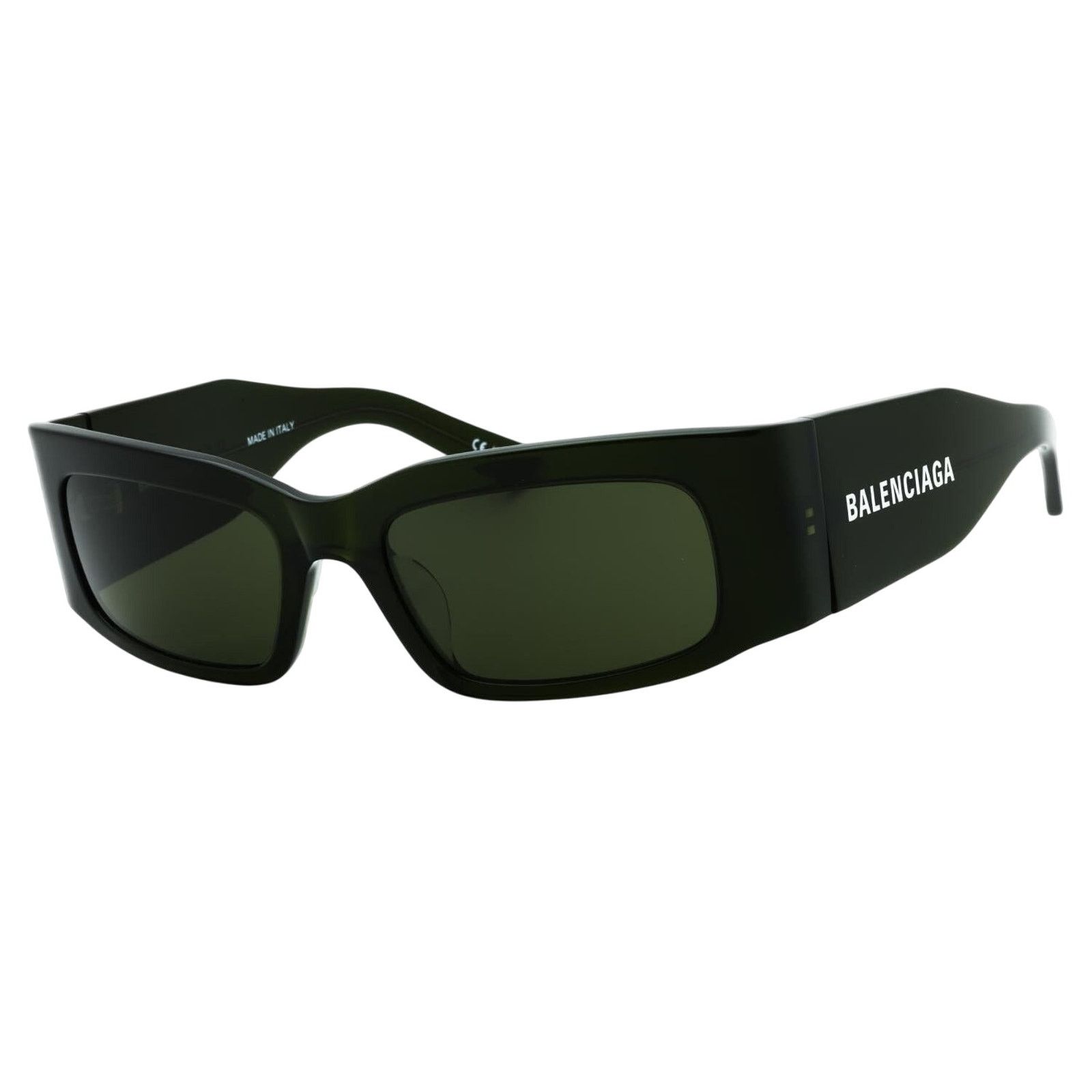 Balenciaga Balenciaga NWT Paper 56MM Rectangular Sunglasses in Green Size ONE SIZE - 1 Thumbnail