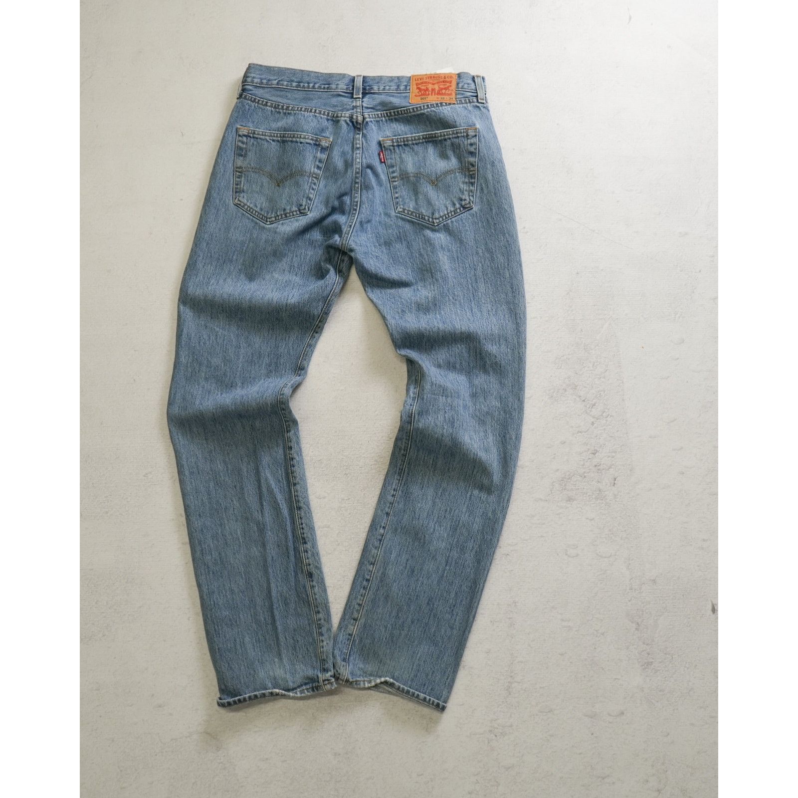 Levi's Vintage 00s Levis 501 Blue Womens Straight Leg Jeans - 34x32 Size 34" / US 12 / IT 48 - 2 Thumbnail