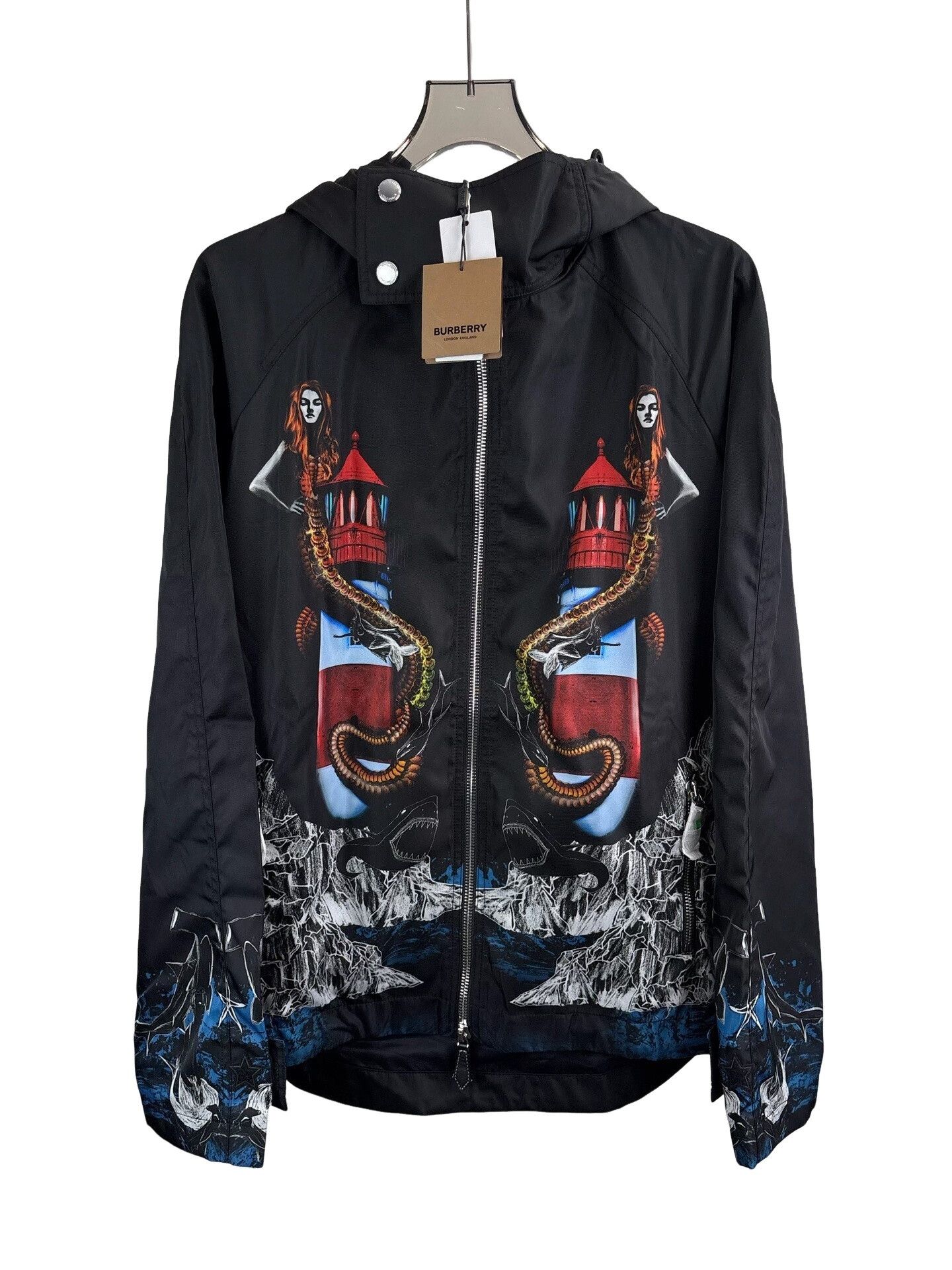 Burberry Burberry Mermaid Print Nylon Jacket Size L Size US L / EU 52-54 / 3 - 1 Thumbnail