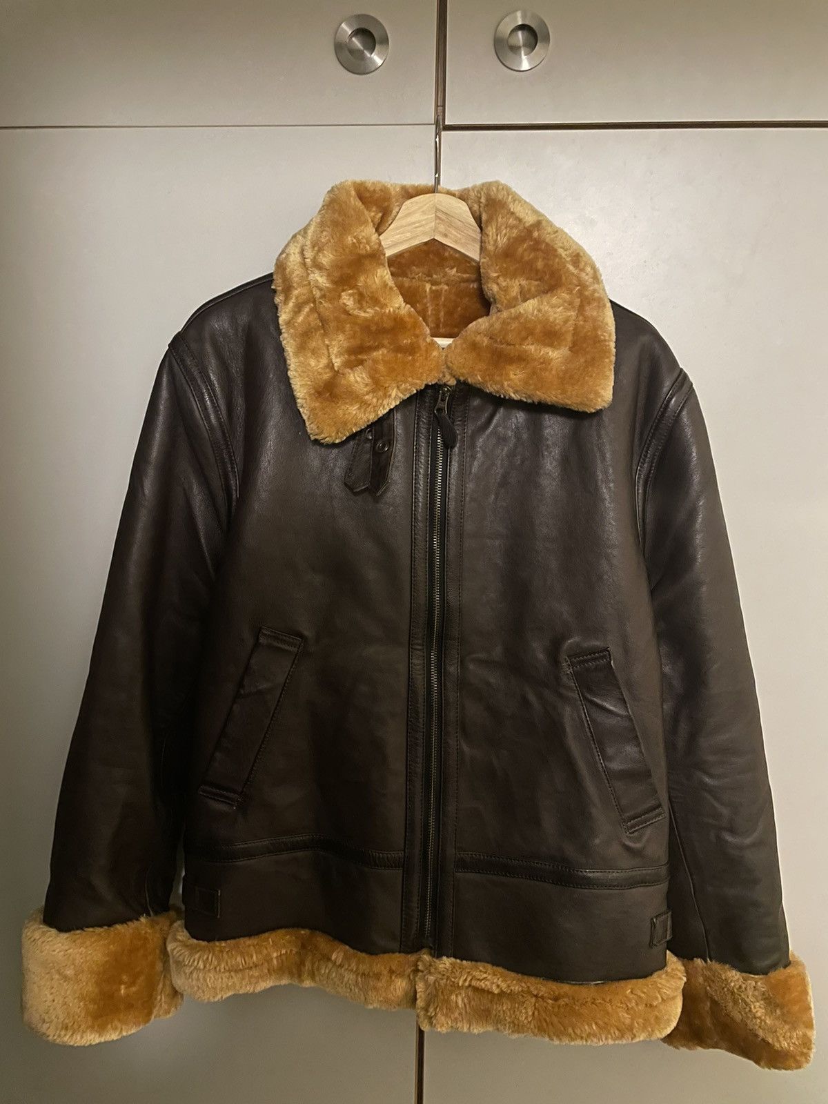 Vintage Vintage Leather Jacket - Shearling Jacket Size US S / EU 44-46 / 1 - 1 Thumbnail