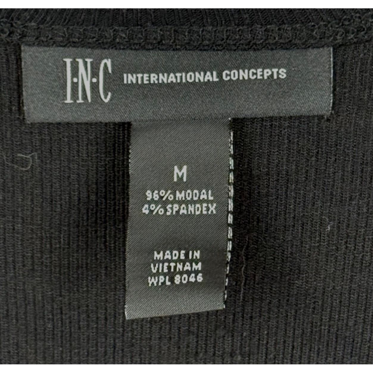 Other INC International Concepts Women's Black Long-Sleeve Top Asy Size M / US 6-8 / IT 42-44 - 3 Thumbnail