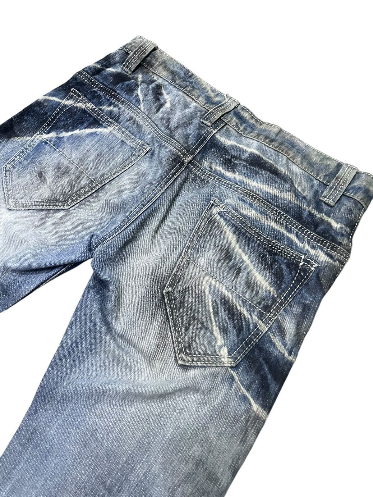 BUFFALO BOBS Buffalo Bobs Claw Mark Oil Spiral Curved Seam Flare Jeans Size US 32 / EU 48 - 14 Thumbnail
