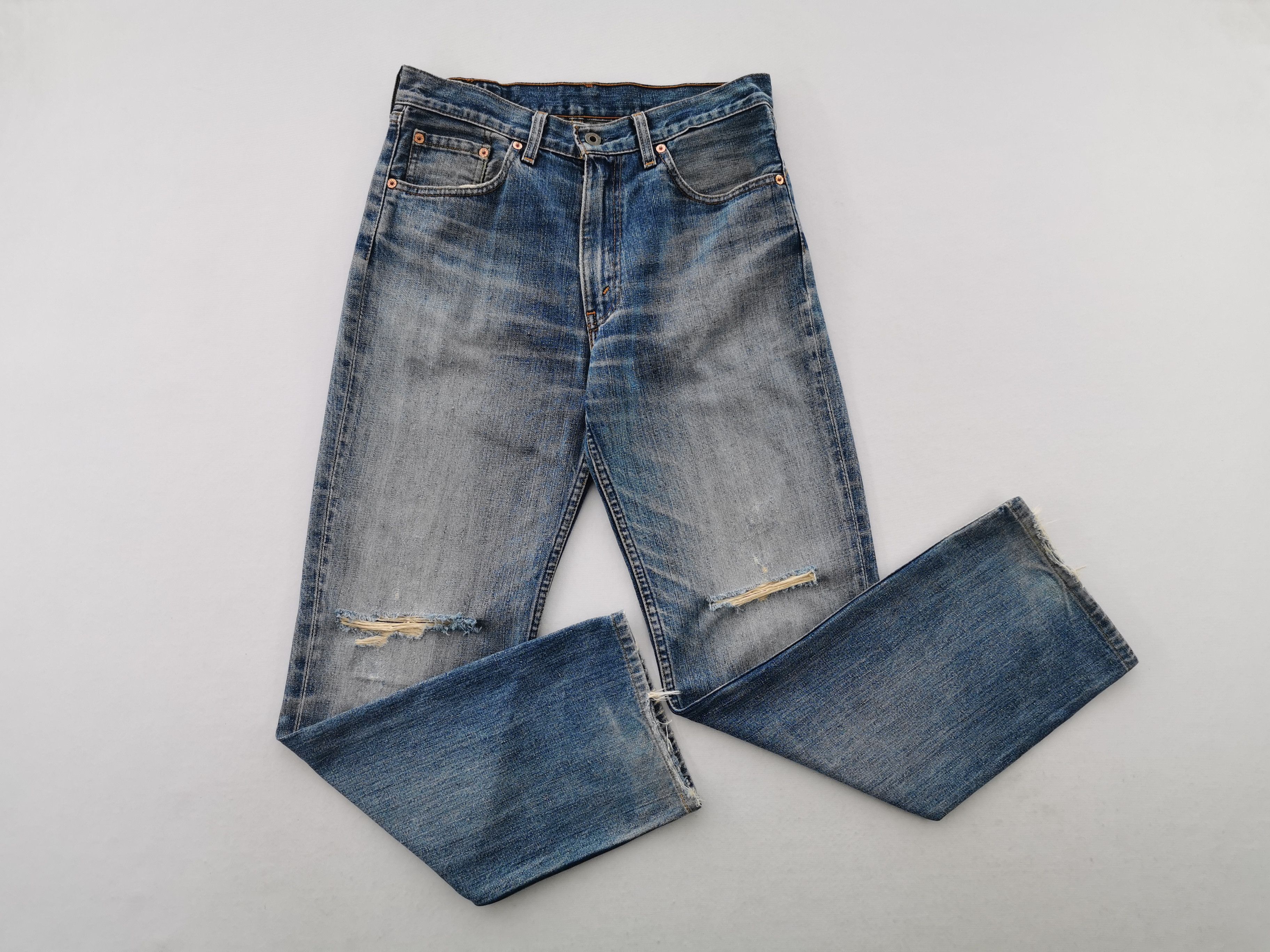 Levi's Distressed Vintage 90's Levis Lot 502 Denim Size 32/31x34 Size US 32 / EU 48 - 4 Thumbnail