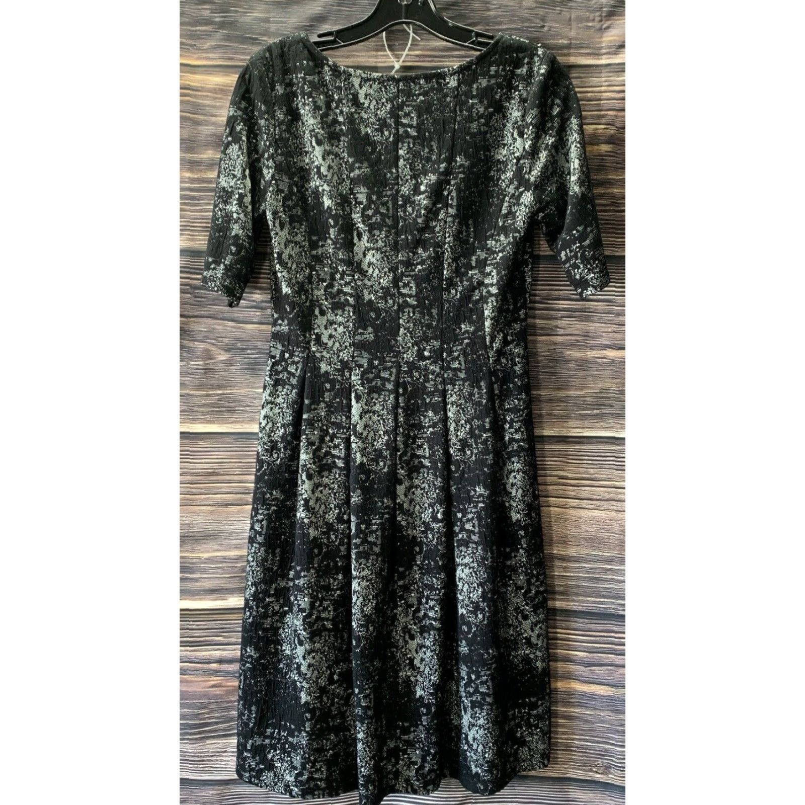 Vintage Ronni Nicole Dress Woman's Black White Short Sleeve Pullover Size 6 Knee Length Casual Vintage? Size M / US 6-8 / IT 42-44 - 3 Thumbnail