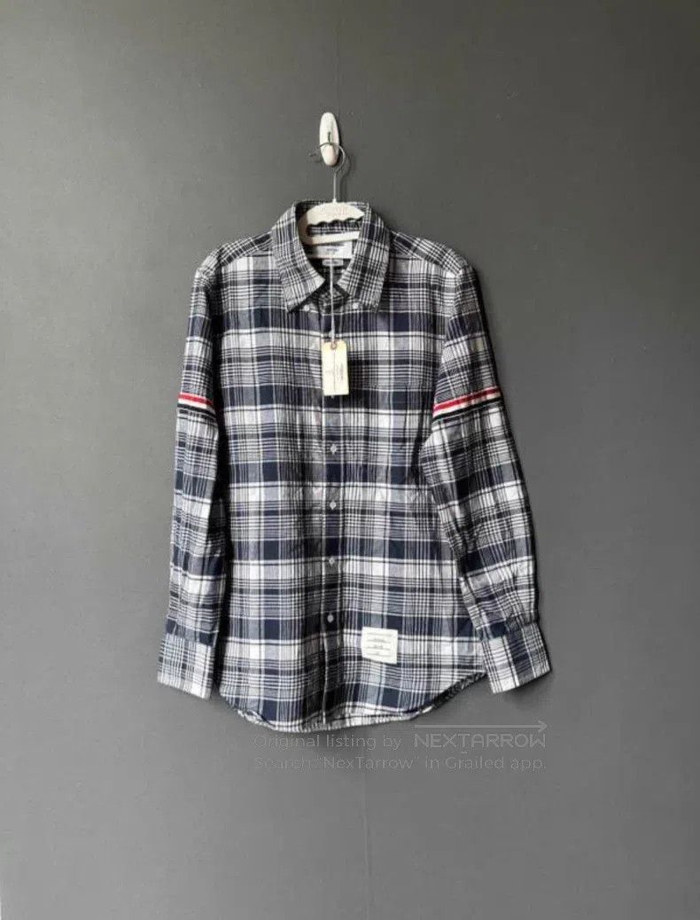 Thom Browne Thom Browne Blue plaid shirt Size US S / EU 44-46 / 1 - 1 Thumbnail