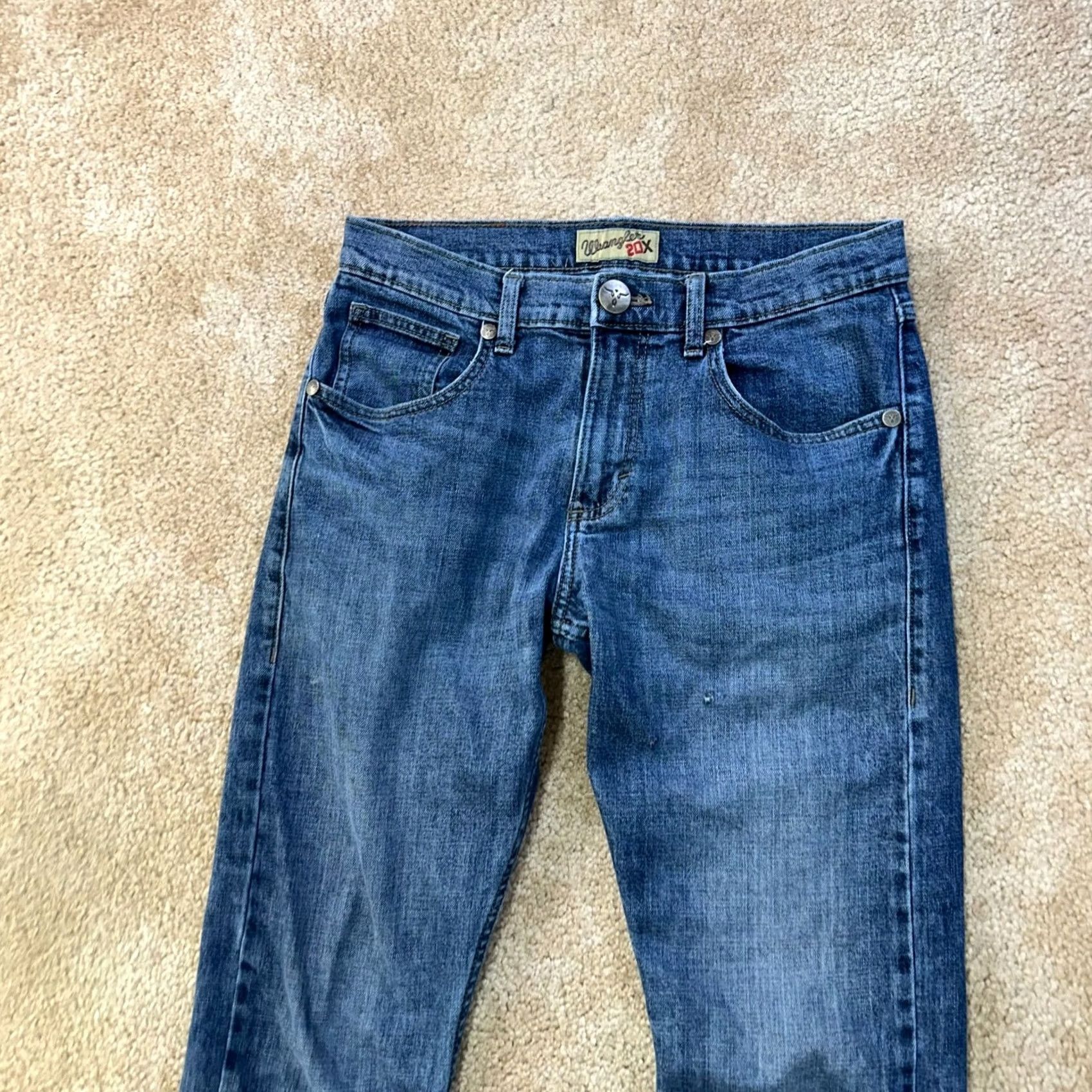 Wrangler VINTAGE Wrangler 20X Jeans Men 29x32 Cowboy Bootcut Denim Blue 5-Pocket W Logo Mens Size US 29 - 2 Thumbnail