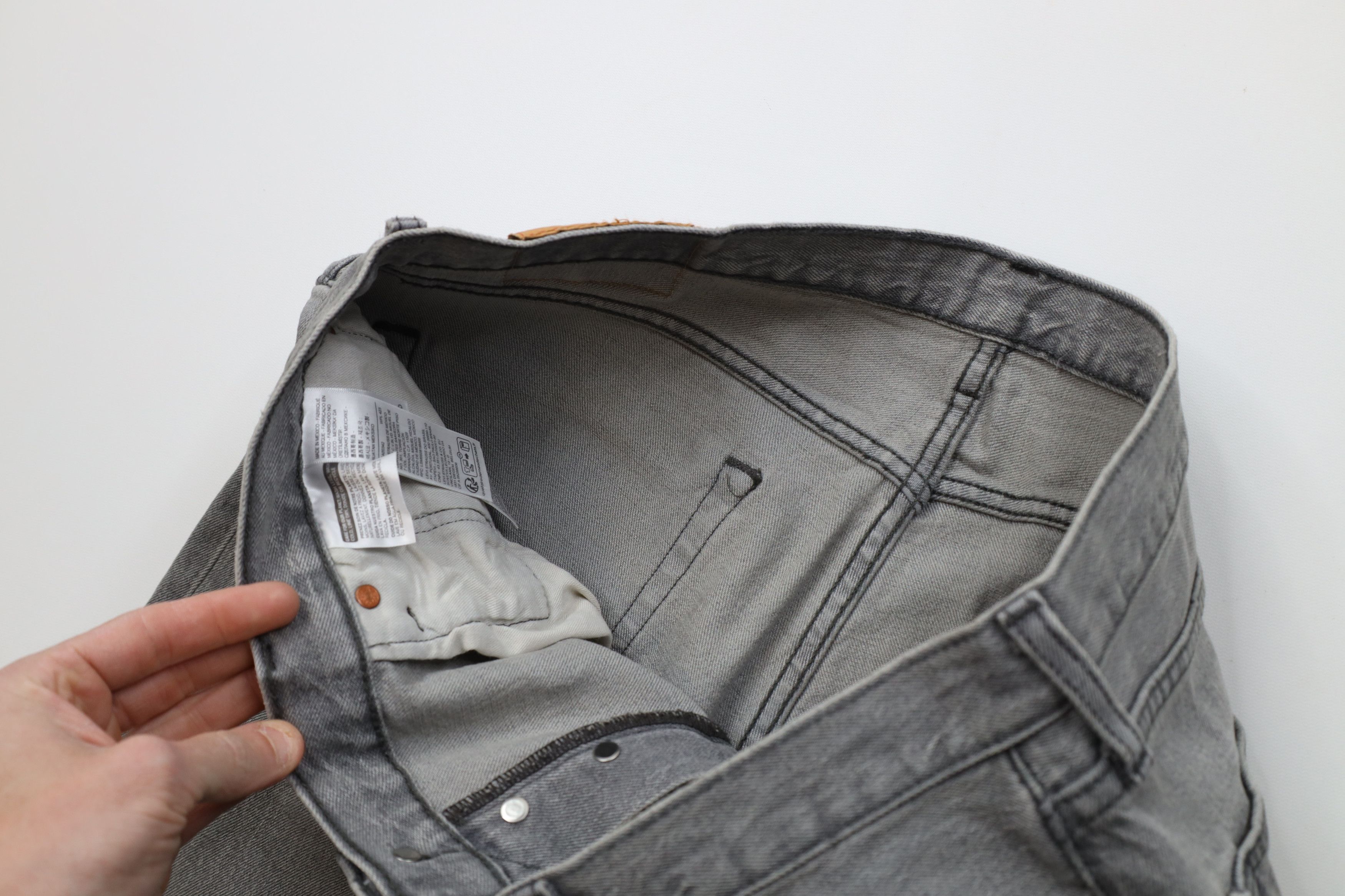 Levi's Vintage Y2K Levis 505xx Fly Regular Straight Leg Jeans Gray Size US 36 / EU 52 - 8 Thumbnail