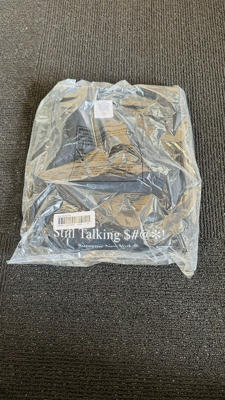 Supreme “still talking” tee (black) (XXL)