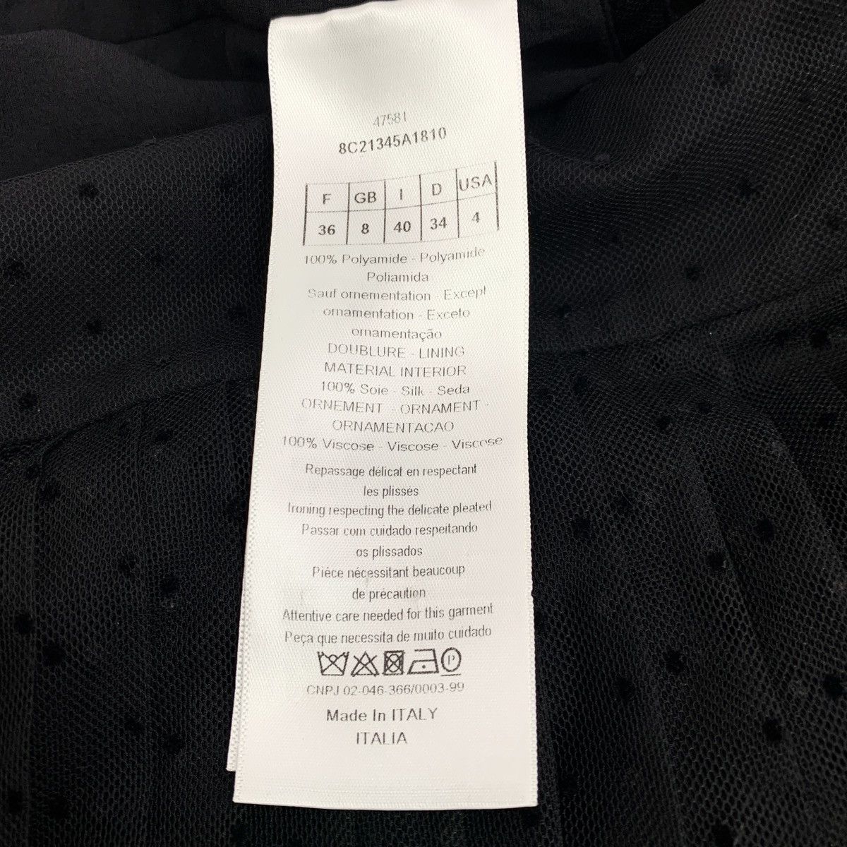 Dior Dior Black Polka Dot All Over Printed Dress Size XS / US 0-2 / IT 36-38 - 6 Thumbnail