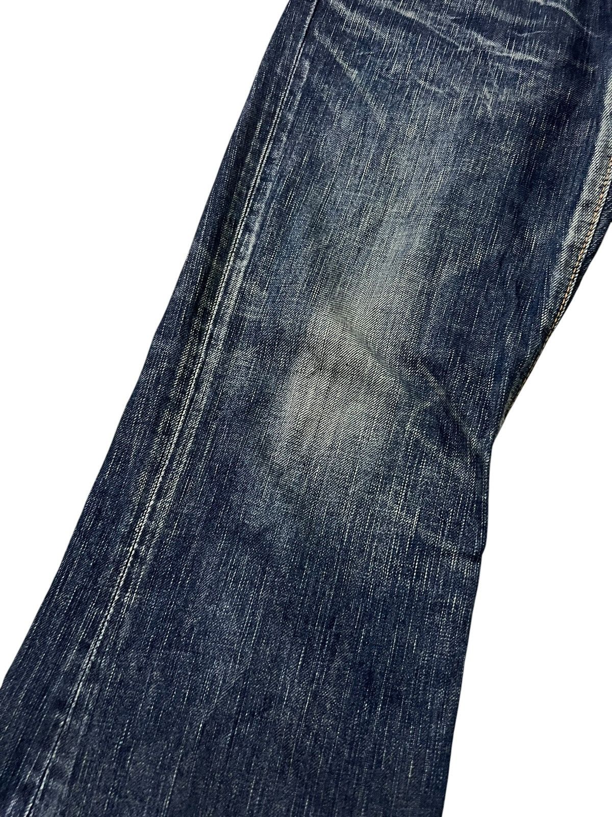 Japanese Brand Edwin 503 Flare Distressed Mud Wash Bootcut Jean Very Rare Size US 32 / EU 48 - 4 Thumbnail