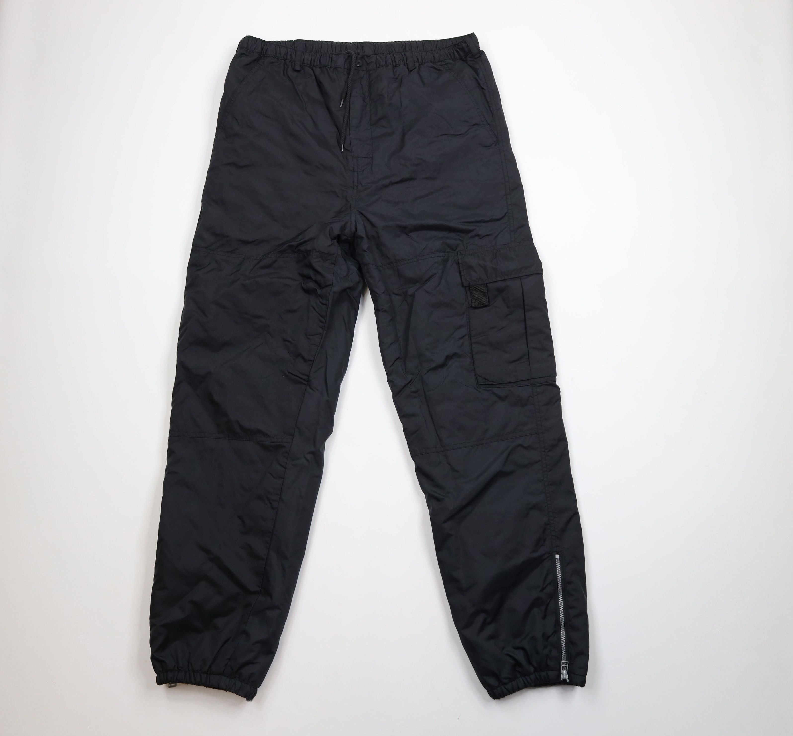 Vintage Vintage 90s Y2K Streetwear Cargo Joggers Pants Black Nylon Size US 34 / EU 50 - 1 Thumbnail