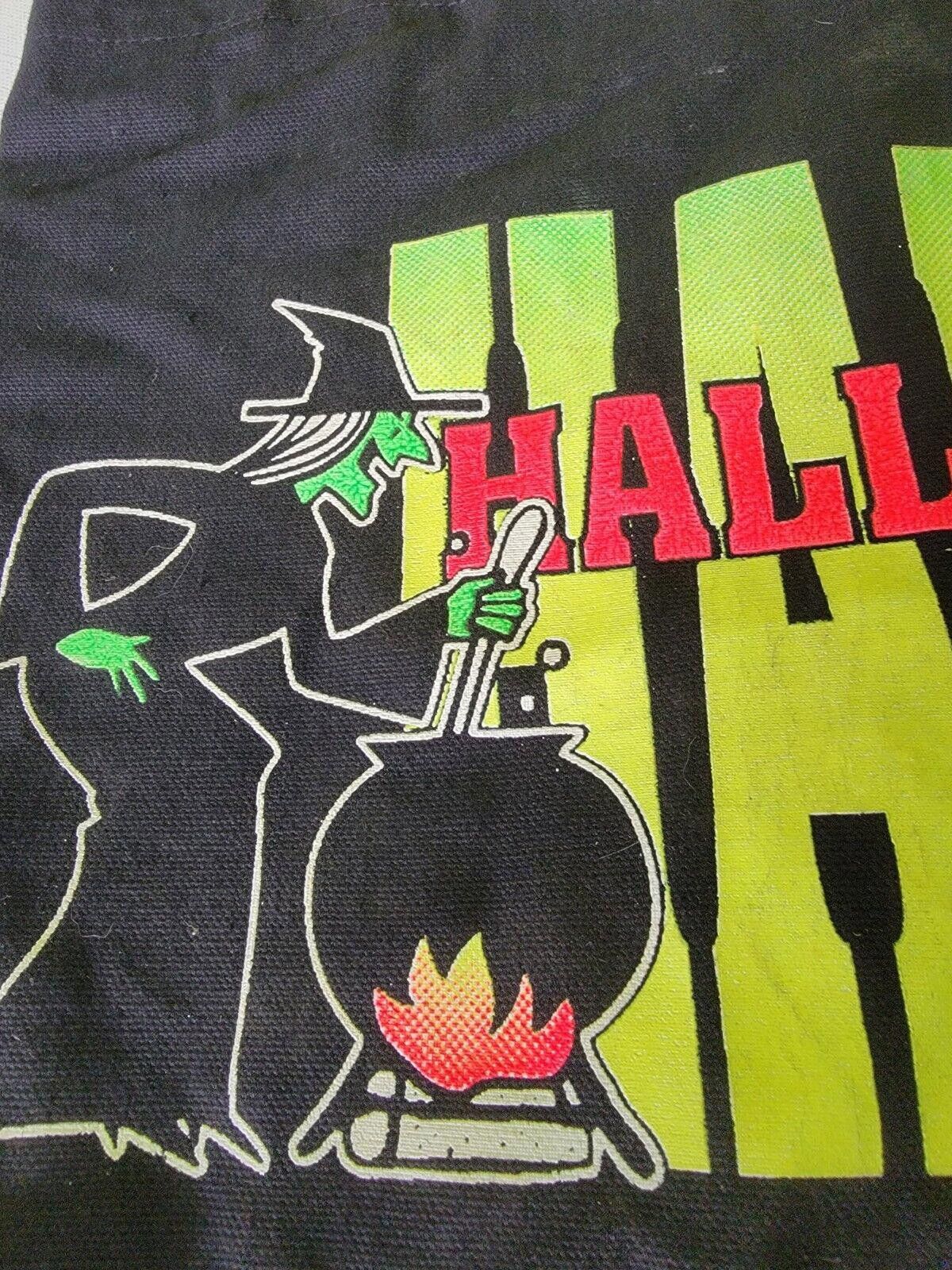 Designer Vintage Happy Halloween Candy Bag Treat Sack USA Witch Size ONE SIZE - 2 Thumbnail