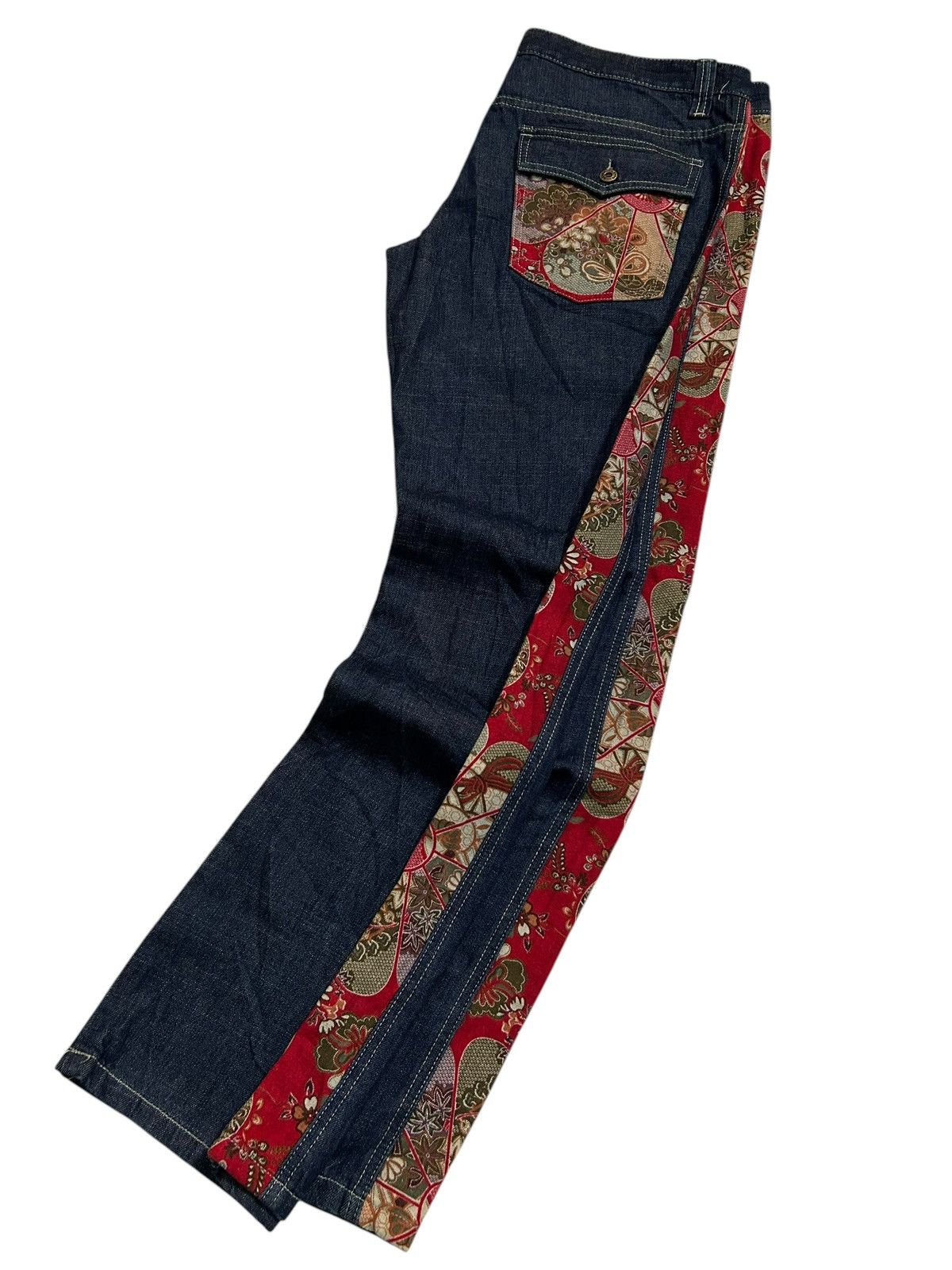 If Six Was Nine × KMRii × Le Grande Bleu (L.G.B.) Flare Japanese Tradisional Style Huo Jing Jeans Denim ☠️☠️ Size US 37 - 4 Thumbnail