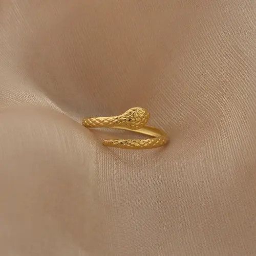 VIBE Golden Snake Ring Size ONE SIZE - 2 Thumbnail