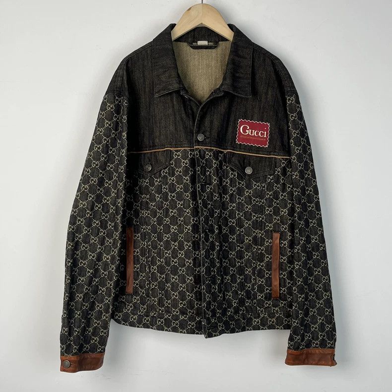 Gucci Gucci Classic full-print double G Logo denim jacket Size US M / EU 48-50 / 2 - 1 Thumbnail