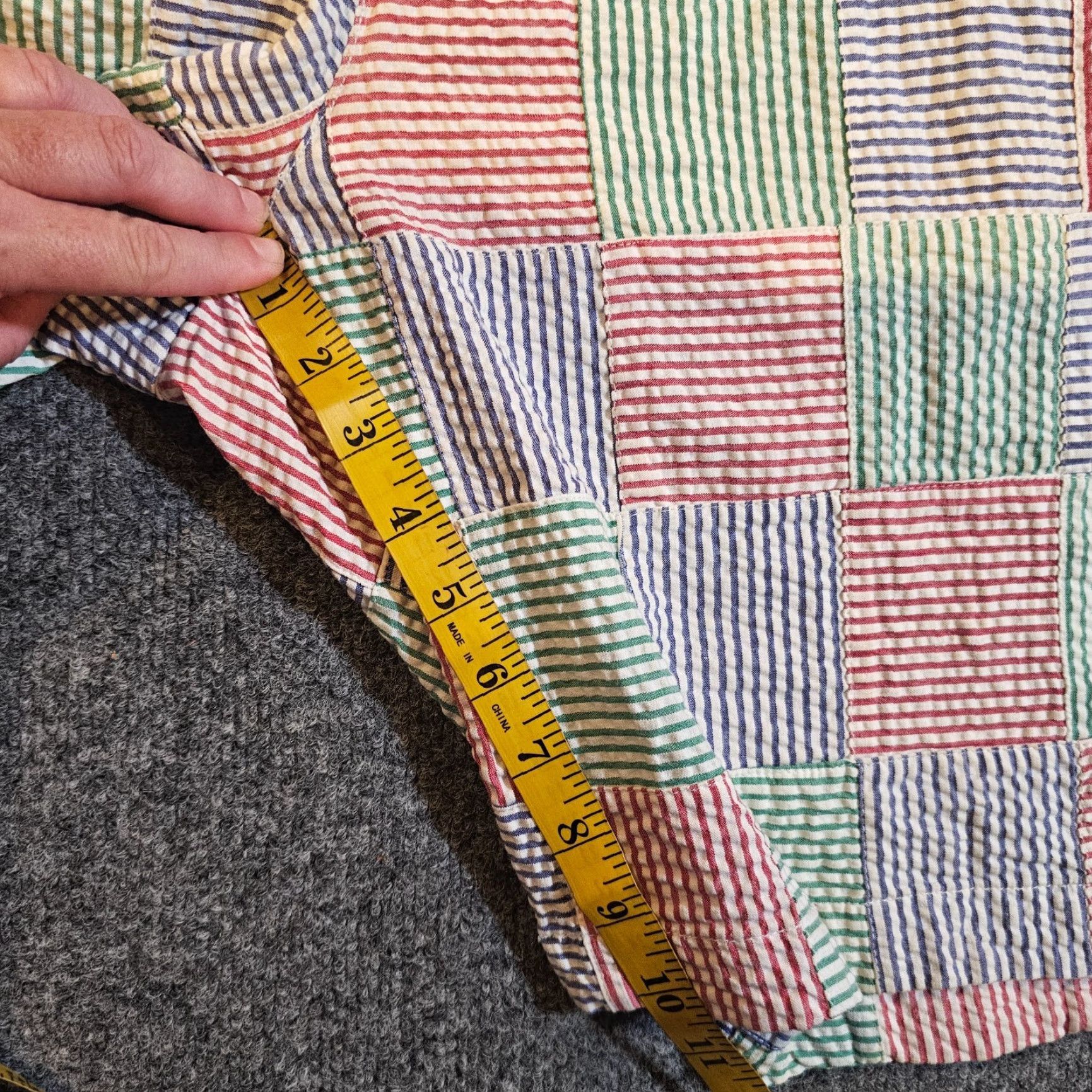 Vintage Harris Shorts Men 34 Green Blue Red Madras Plaid Bermuda Preppy Casual Seersucker 10in Inseam Flat Front Knit Cotton Zip Pockets Size US 34 / EU 50 - 6 Thumbnail