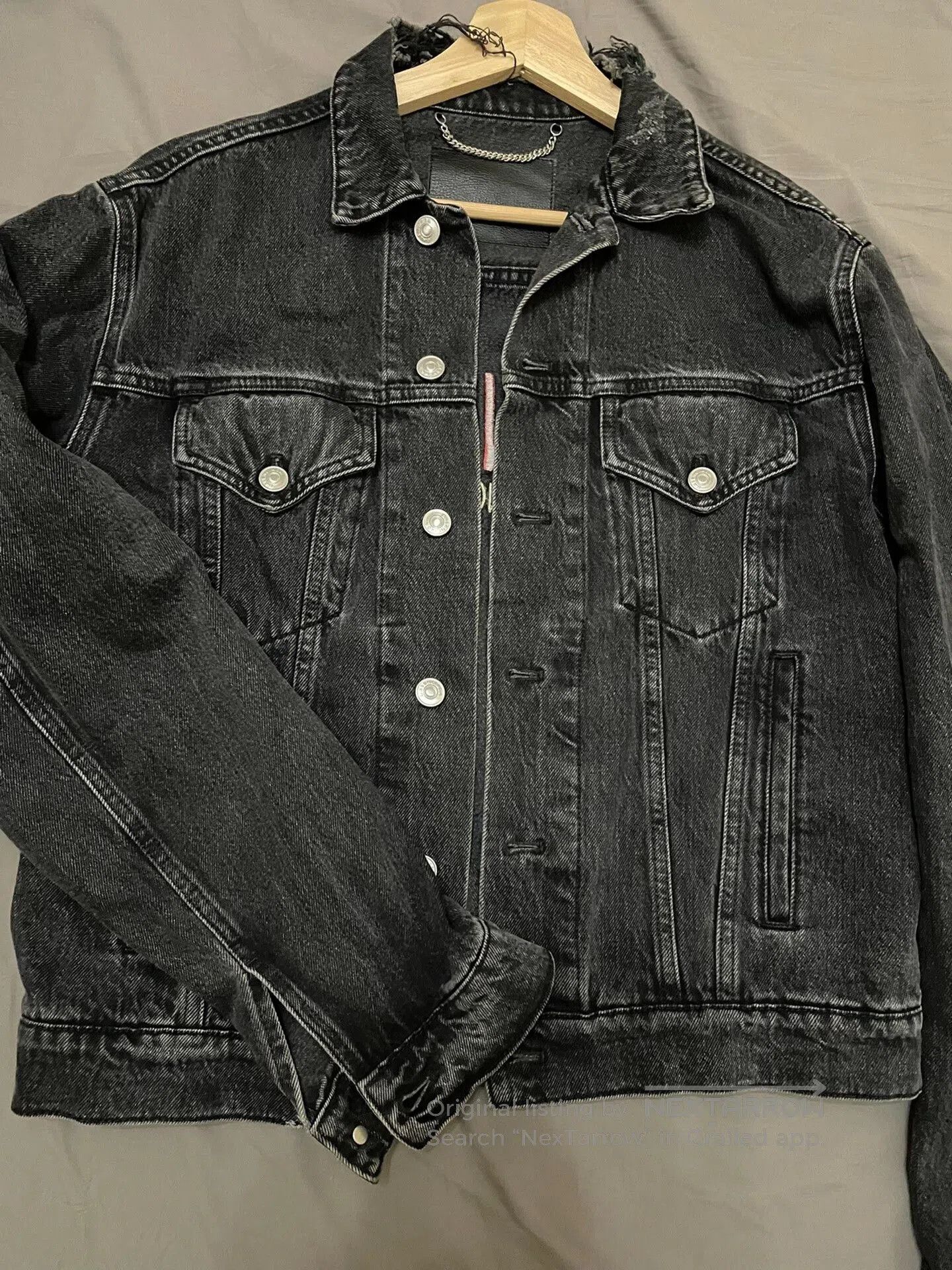 Balenciaga Balenciaga Black Sinners Denim Jacket. Size US S / EU 44-46 / 1 - 2 Thumbnail