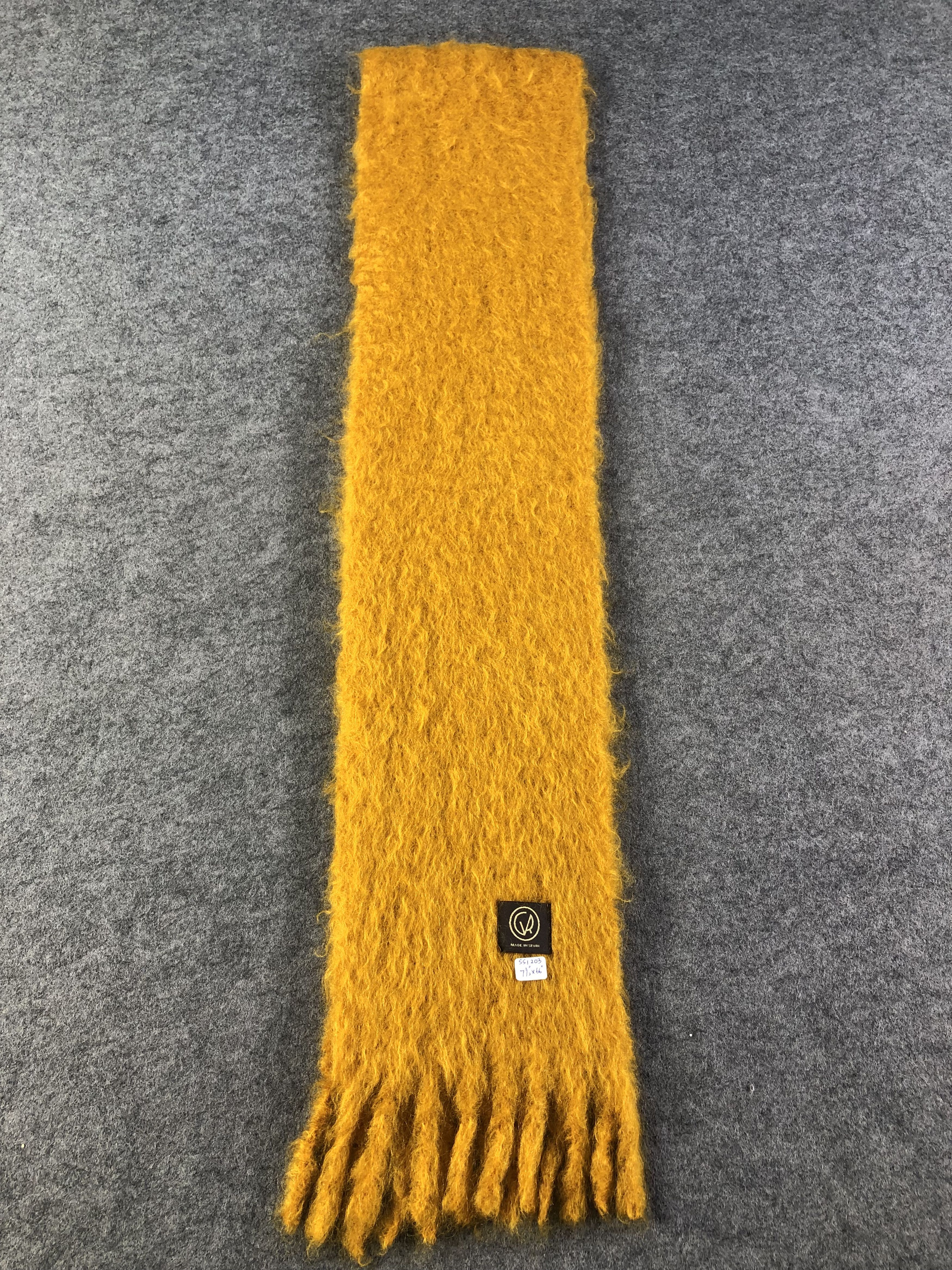 Vintage GR CRAZY Yellow Mohair Scarf / Muffler / Neckwear Size ONE SIZE - 2 Thumbnail
