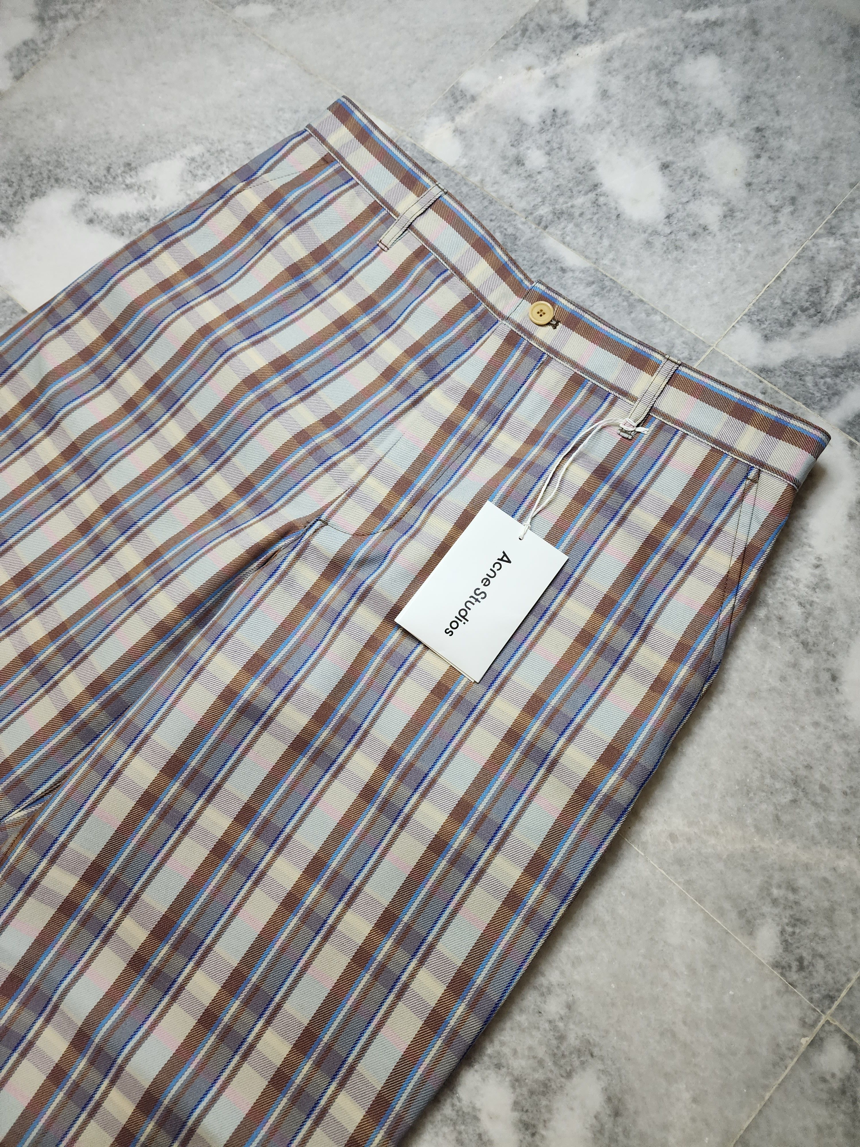 Acne Studios Wool-blend Checked Trousers Size US 34 / EU 50 - 3 Thumbnail