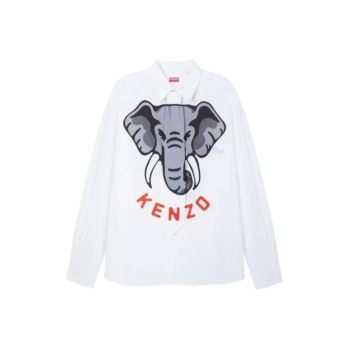 Kenzo Kenzo Elephant Logo Long Sleeve Shirt for Men -2507 Size US L / EU 52-54 / 3 - 1 Thumbnail