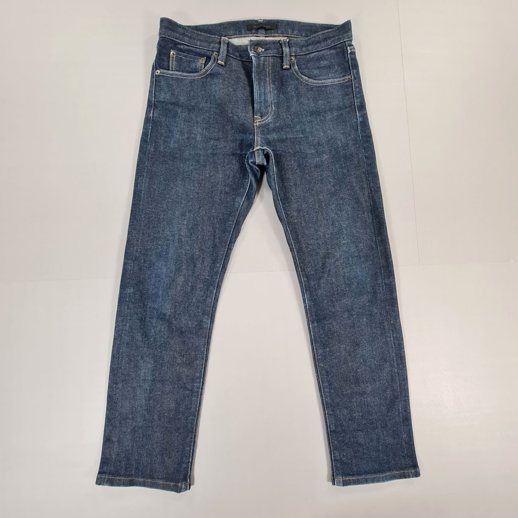 Uniqlo Uniqlo Jeans Blue Slim Fit Straight Stretch Denim W30 L26 5-Pocket Selvedge Zip Fly Regular Mens Size US 30 / EU 46 - 3 Thumbnail