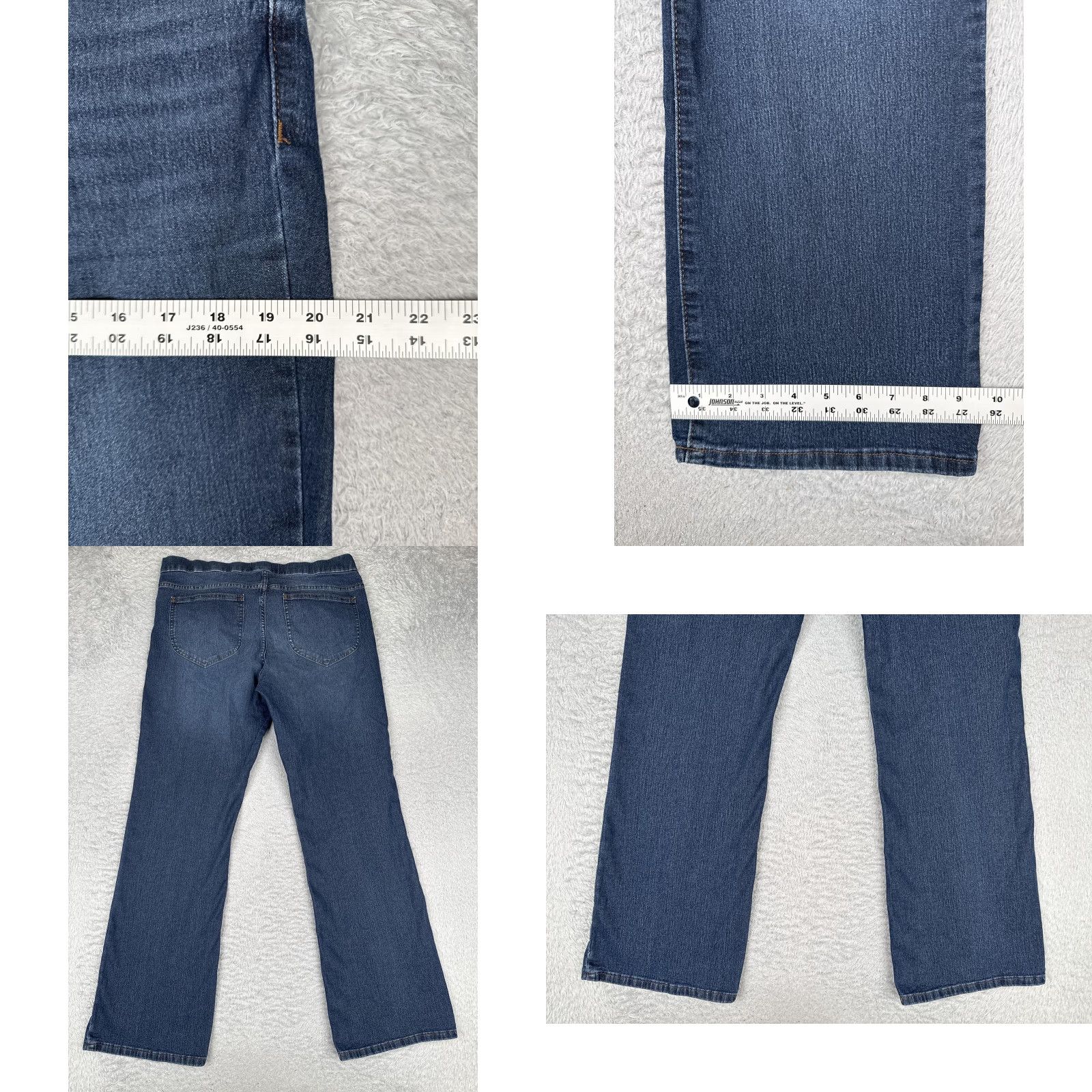 Vintage No Boundaries Jeans Jr 15 Straight High Rise Blue 34x31 Denim Stretch Comfort 90s City College Womens Size 36" / US 14 / IT 50 - 9 Thumbnail