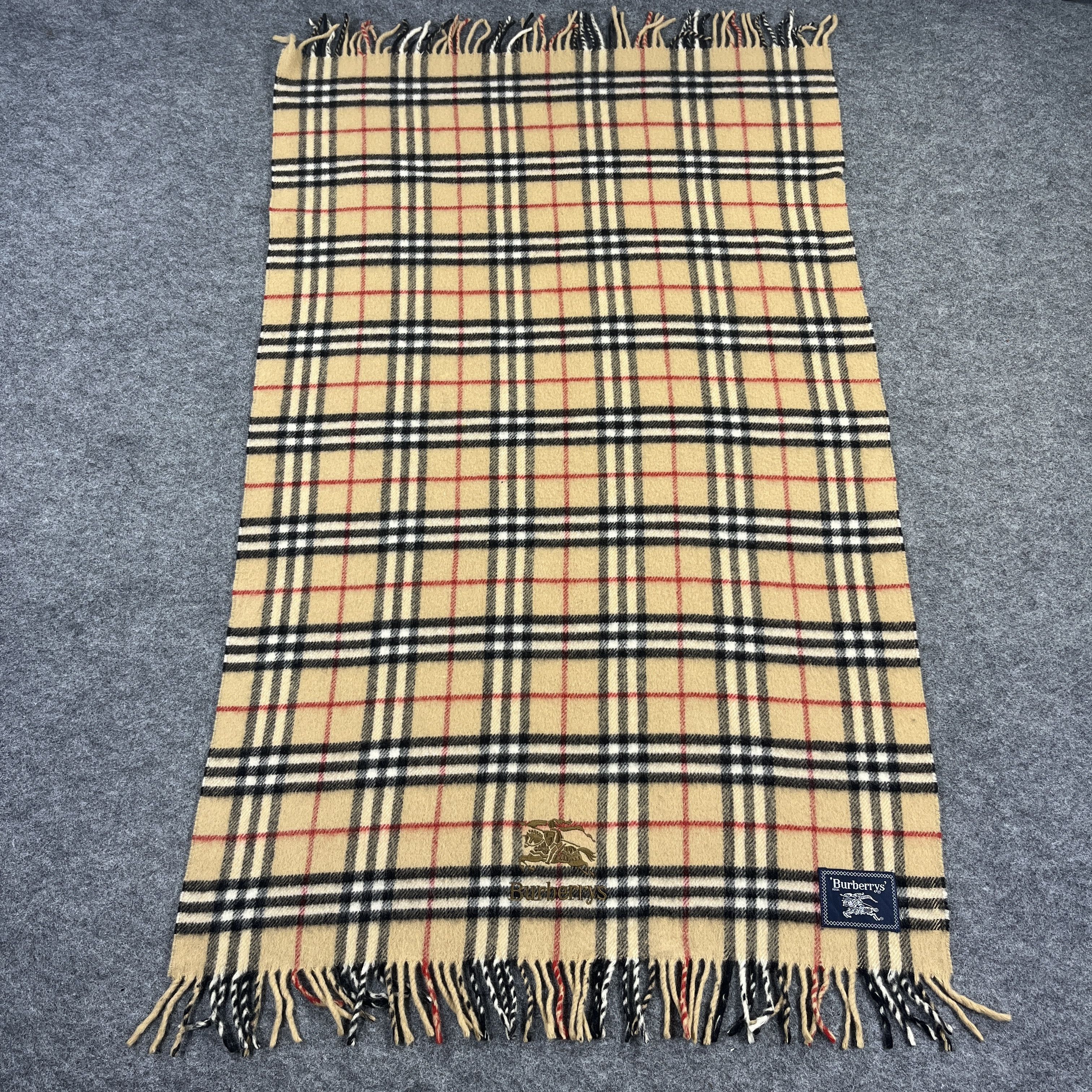 Burberry × Vintage Vintage Burberry Stole / Scarf / Muffler / Neckwear T986 Size ONE SIZE - 1 Thumbnail