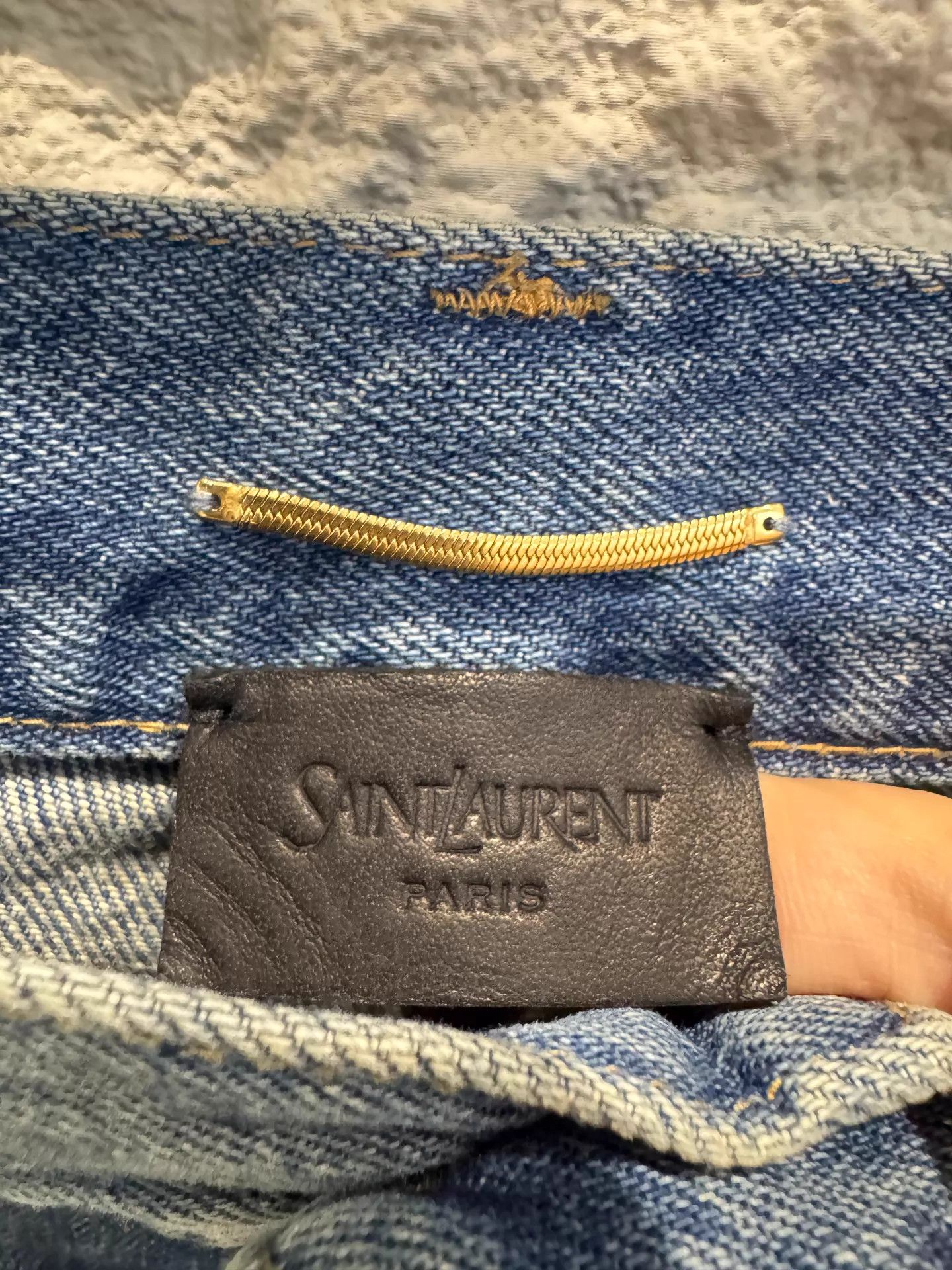 Saint Laurent Paris SAINT LAURENT Women's Light Blue High-Waist Flared Jeans Size 26" / US 2 / IT 38 - 2 Thumbnail