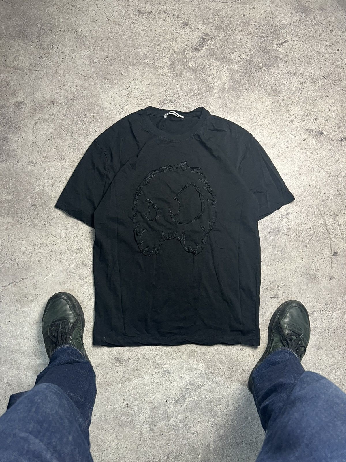 Alexander McQueen 🔥 MCQ ALEXANDER MCQUEEN TEE BIG LOGO GOTHIC VIBES Y2K Size US XXL / EU 58 / 5 - 1 Thumbnail