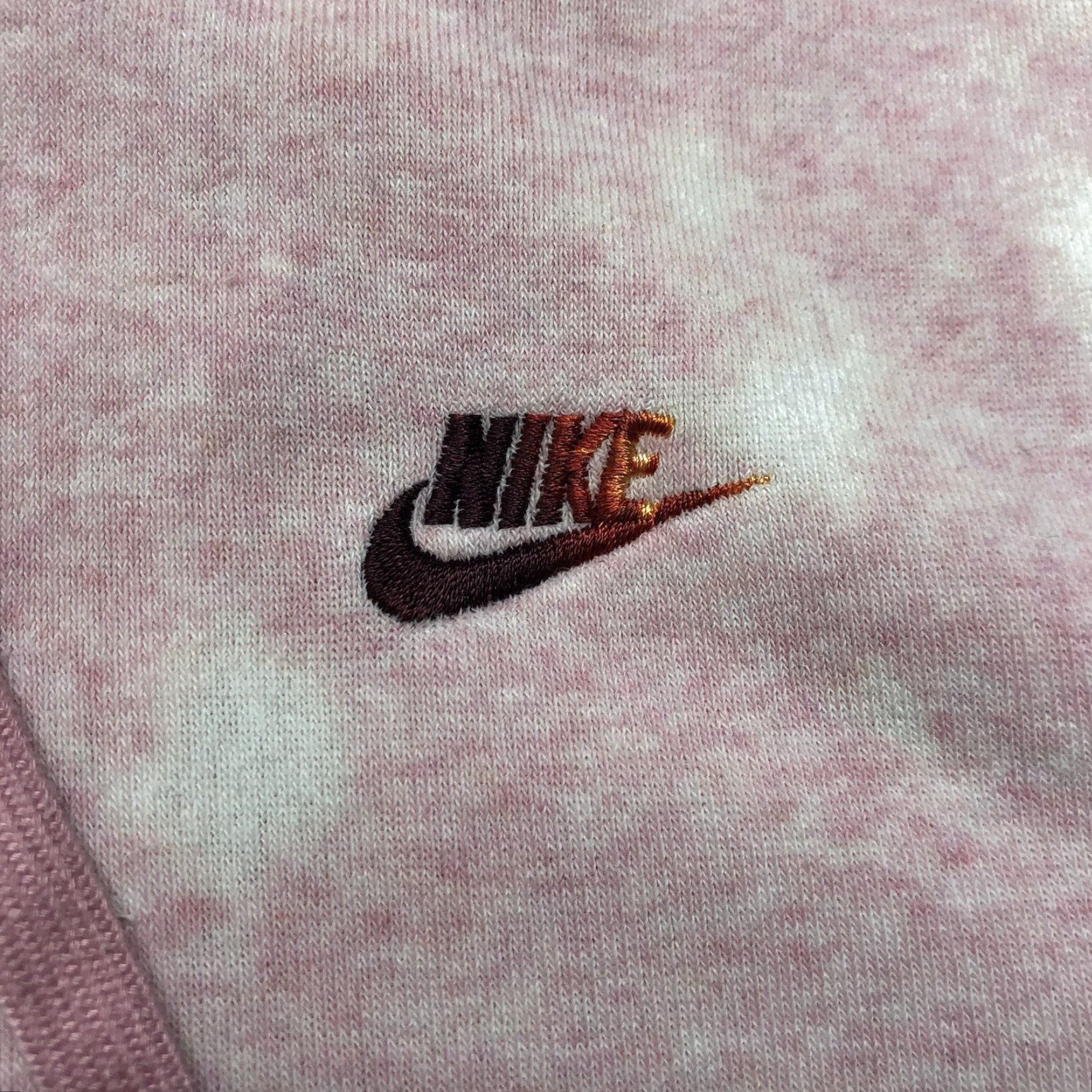 Nike VINTAGE Nike Hoodie Sweatshirt Womens Size L Pink Tie Dye Acid Wash Logo Sports Modern Fit Size L / US 10 / IT 46 - 7 Thumbnail