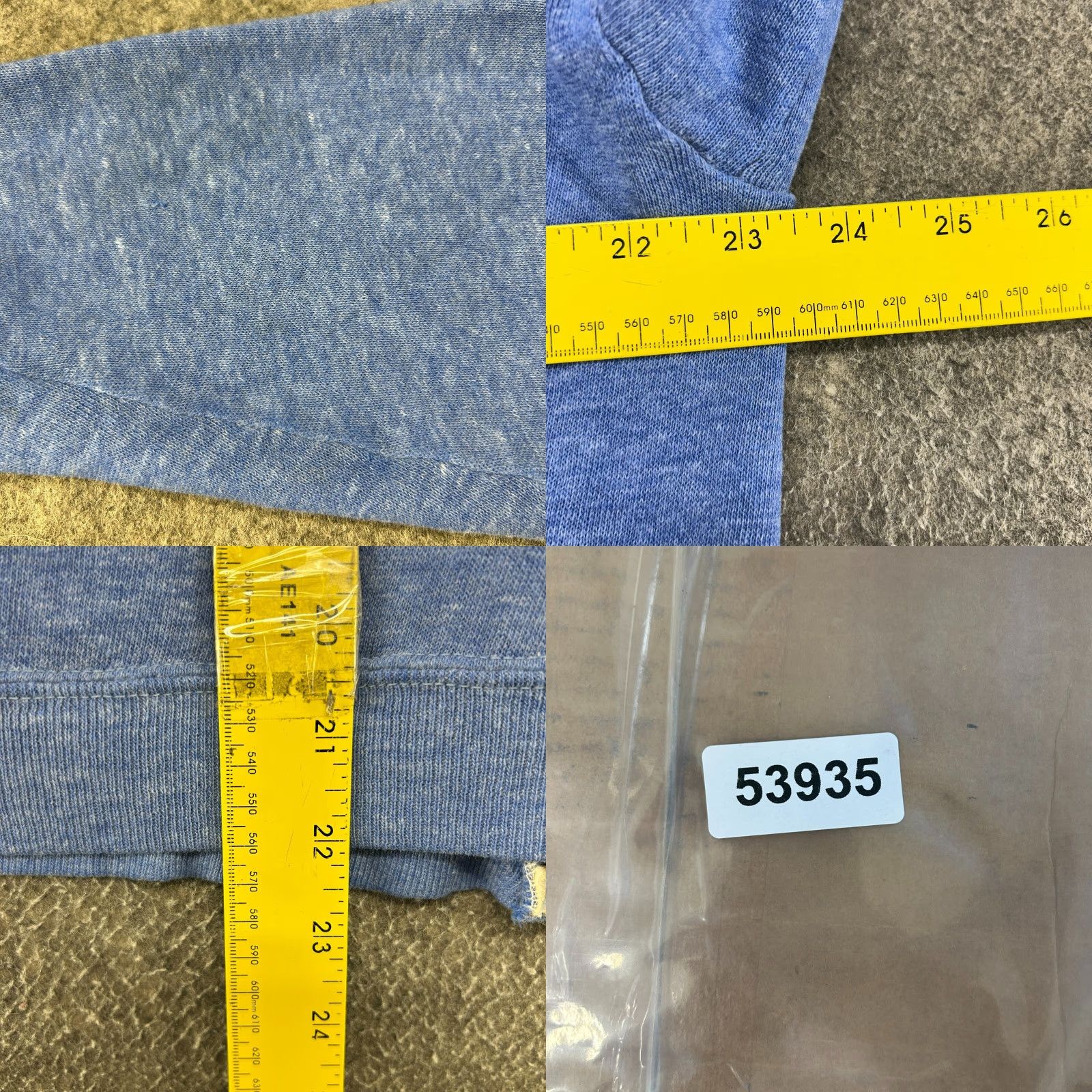 Vintage VINTAGE 70s Full Zip Hoodie Mens L Blue Cotton Polyester Fleece Sweatshirt 90s Logo Sun Faded Good pre-owned condition Size US L / EU 52-54 / 3 - 9 Thumbnail