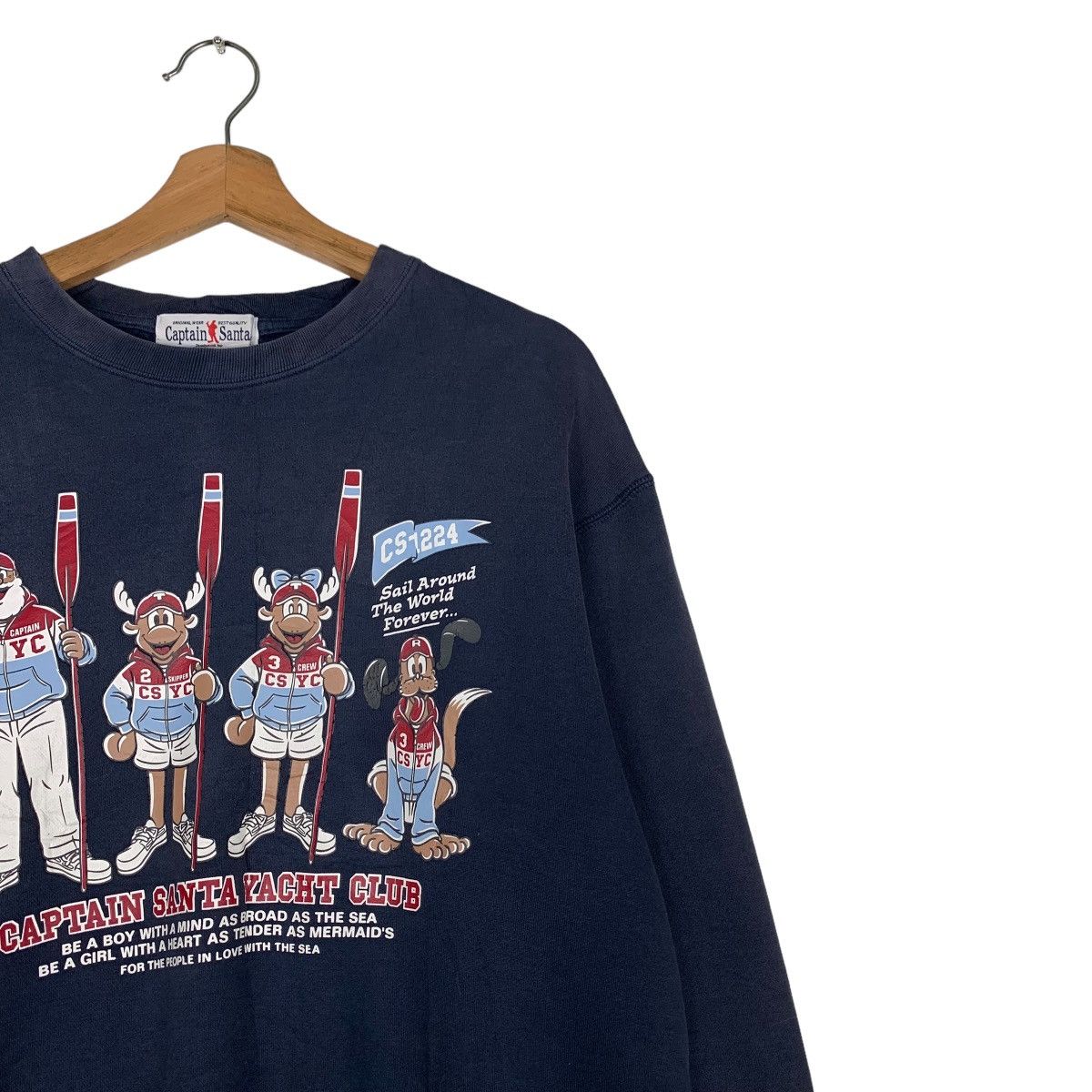 Japanese Brand CAPTAIN SANTA Big Logo Graphic Sweatshirt #0662-C31 Size US M / EU 48-50 / 2 - 5 Thumbnail