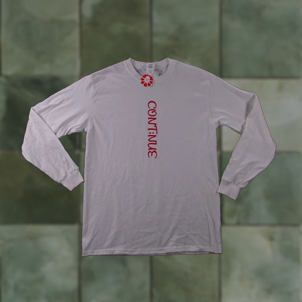 Vintage Continue Shirt Men Medium White Graphic Print Logo CustomInk T-Shirt Crew Neck Long Sleeve Mens 2000s? Size US M / EU 48-50 / 2 - 1 Thumbnail